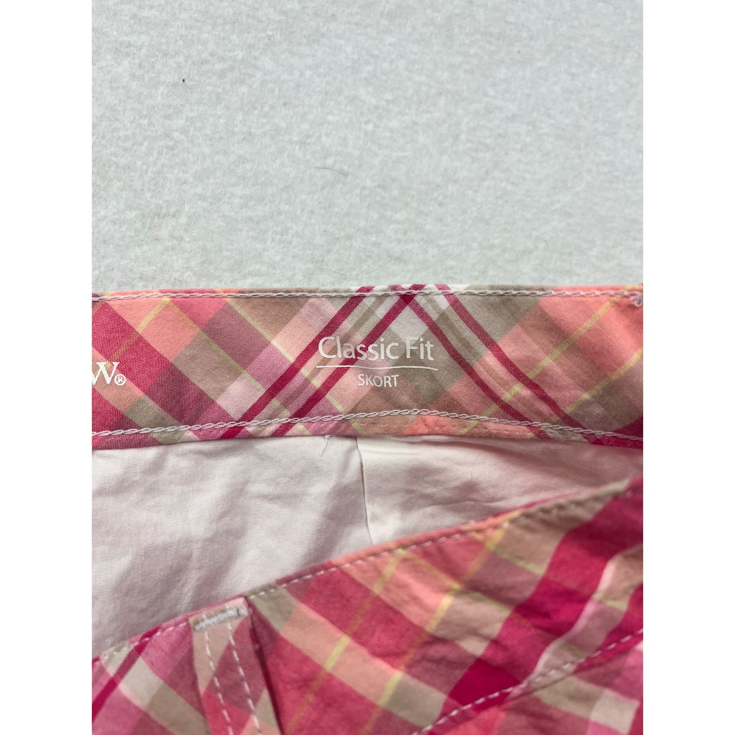 Women's Y2K Croft & Barrow Classic Fit Pink Plaid Skort #6020