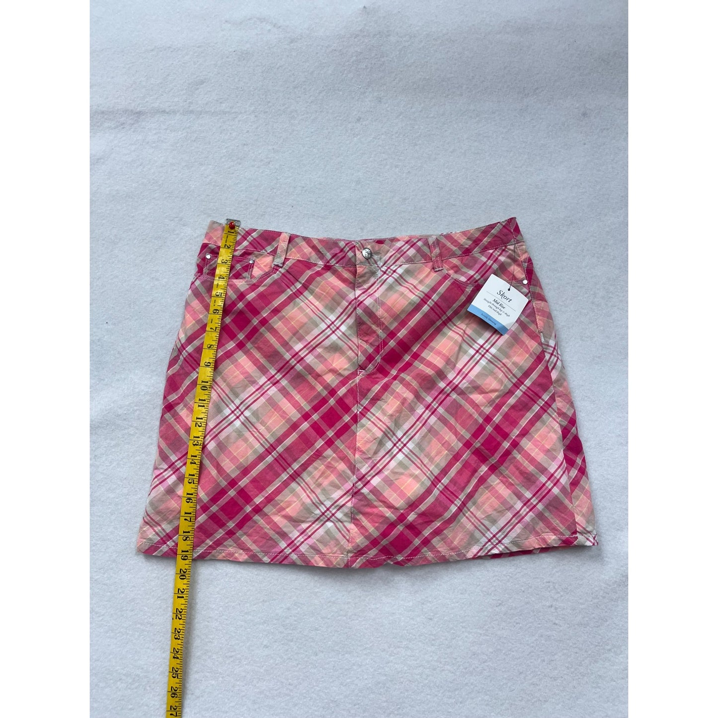 Women's Y2K Croft & Barrow Classic Fit Pink Plaid Skort #6020