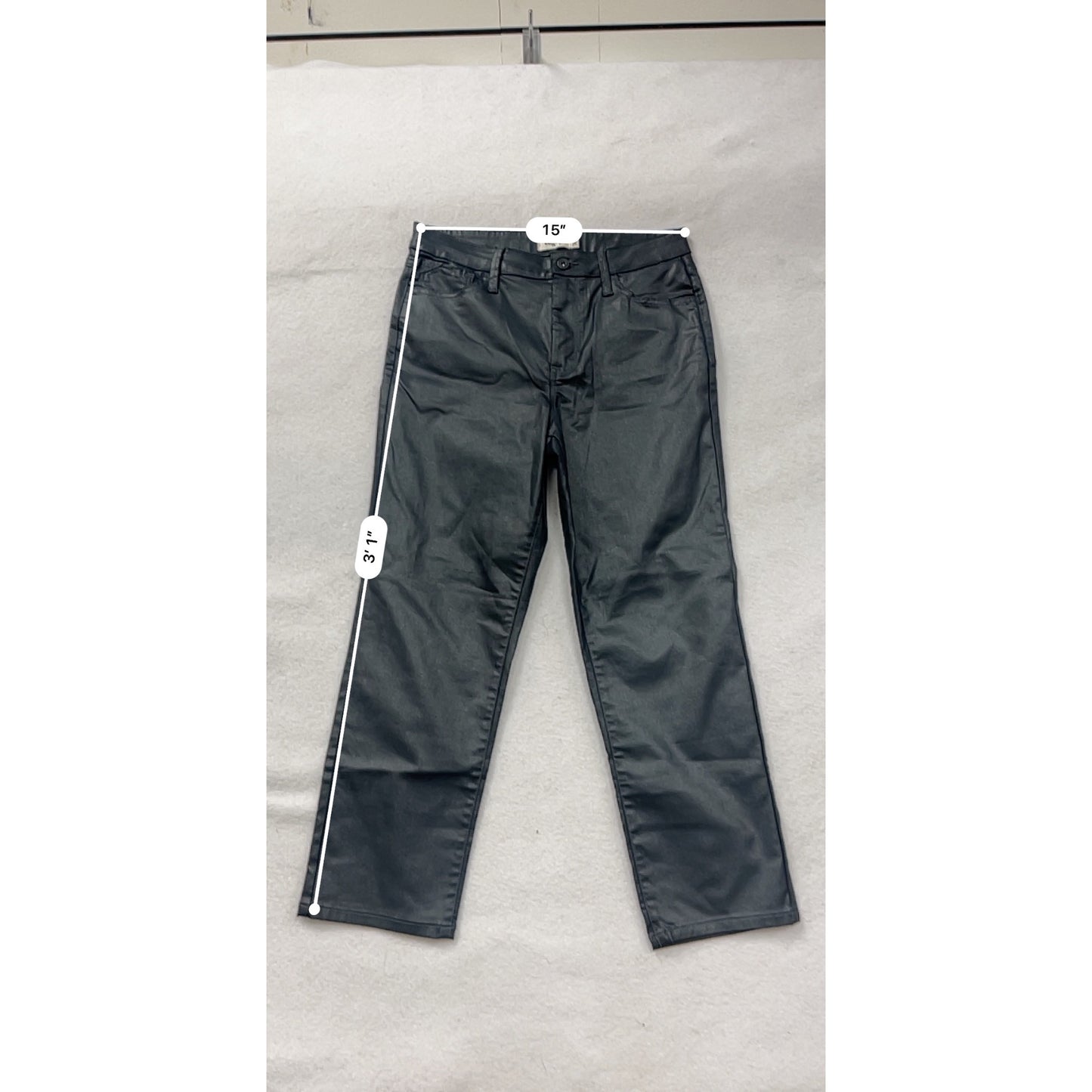 Womens Black Straight High Rise Pants Size 12 By Edgely #8184