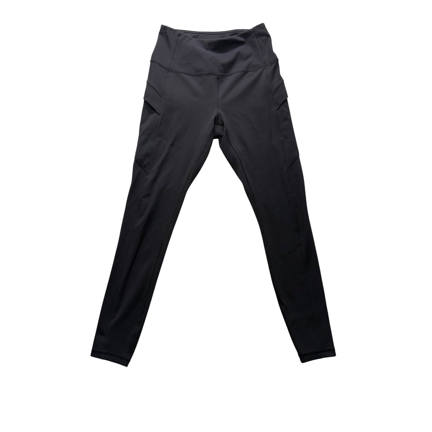 Avalanche Womens Black High-Waisted Leggings With Side Pockets #7435