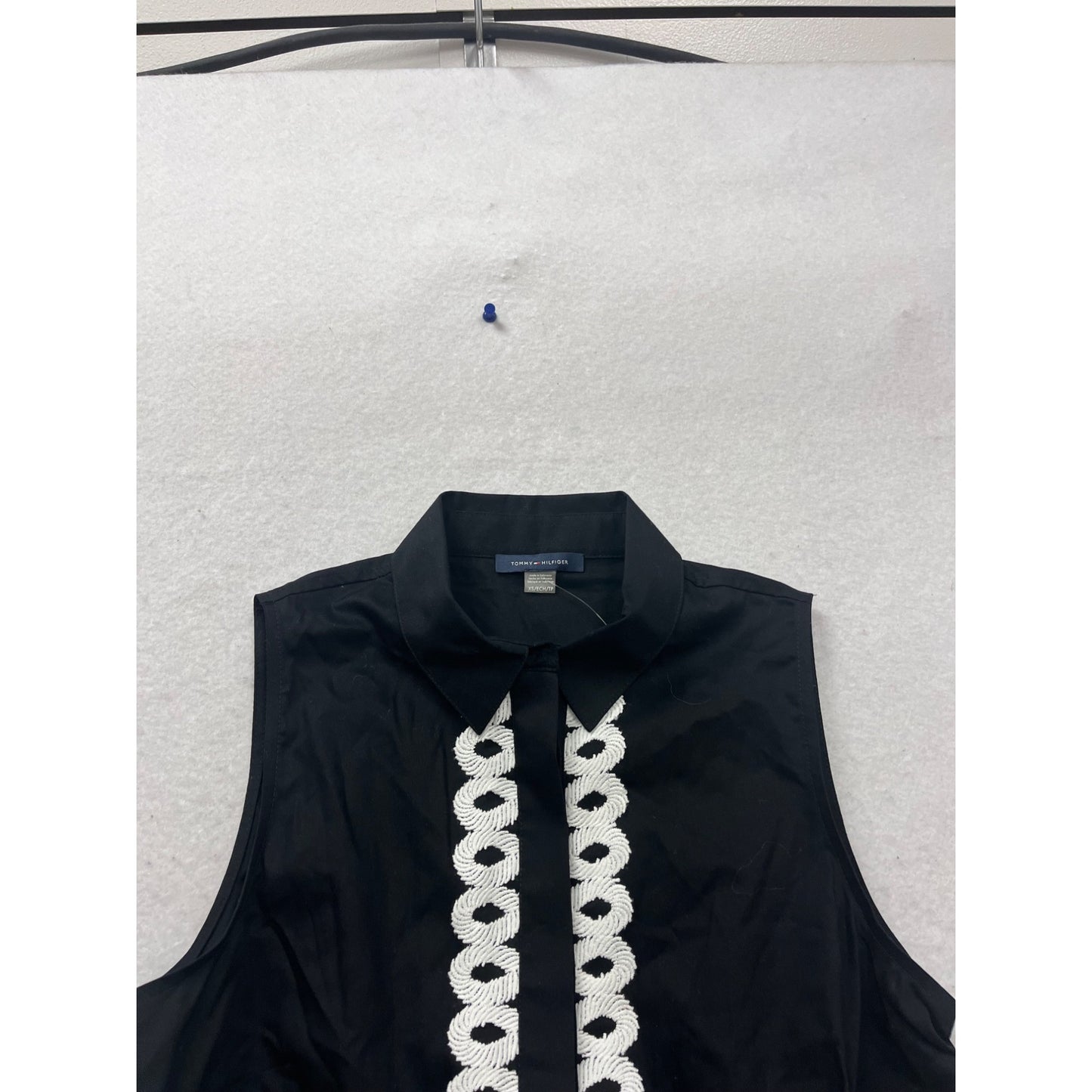 Tommy Hilfiger Sleeveless Black/White Blouse XS #769A