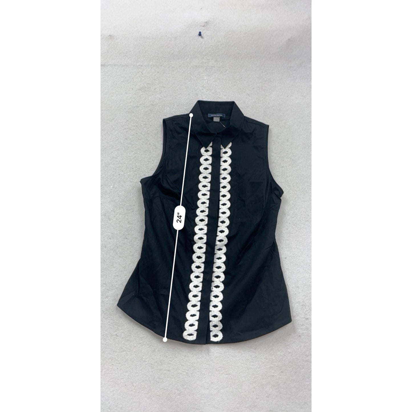 Tommy Hilfiger Sleeveless Black/White Blouse XS #769A