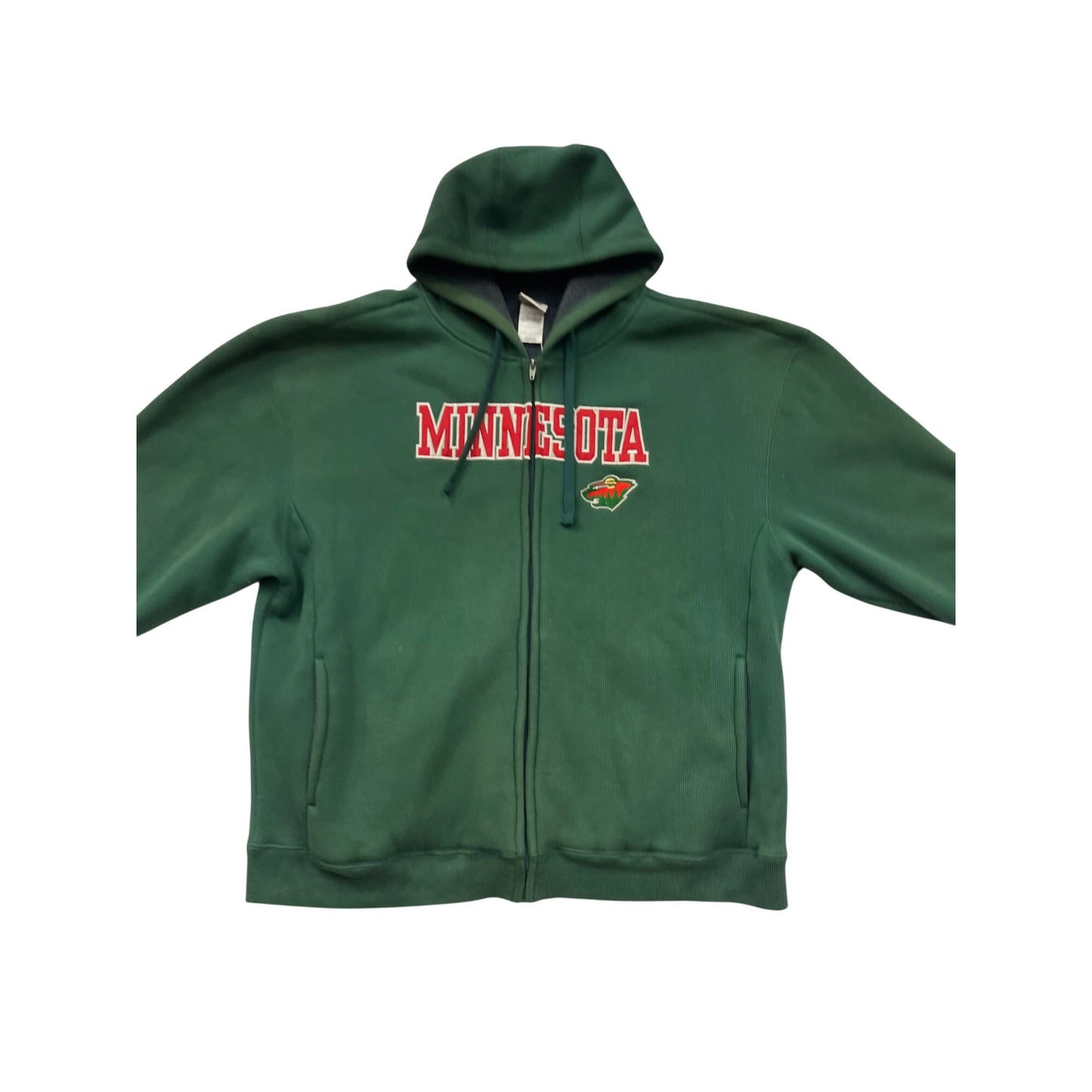 Minnesota Wild NHL Full-Zip Hoodie Green Mens 2X #8965