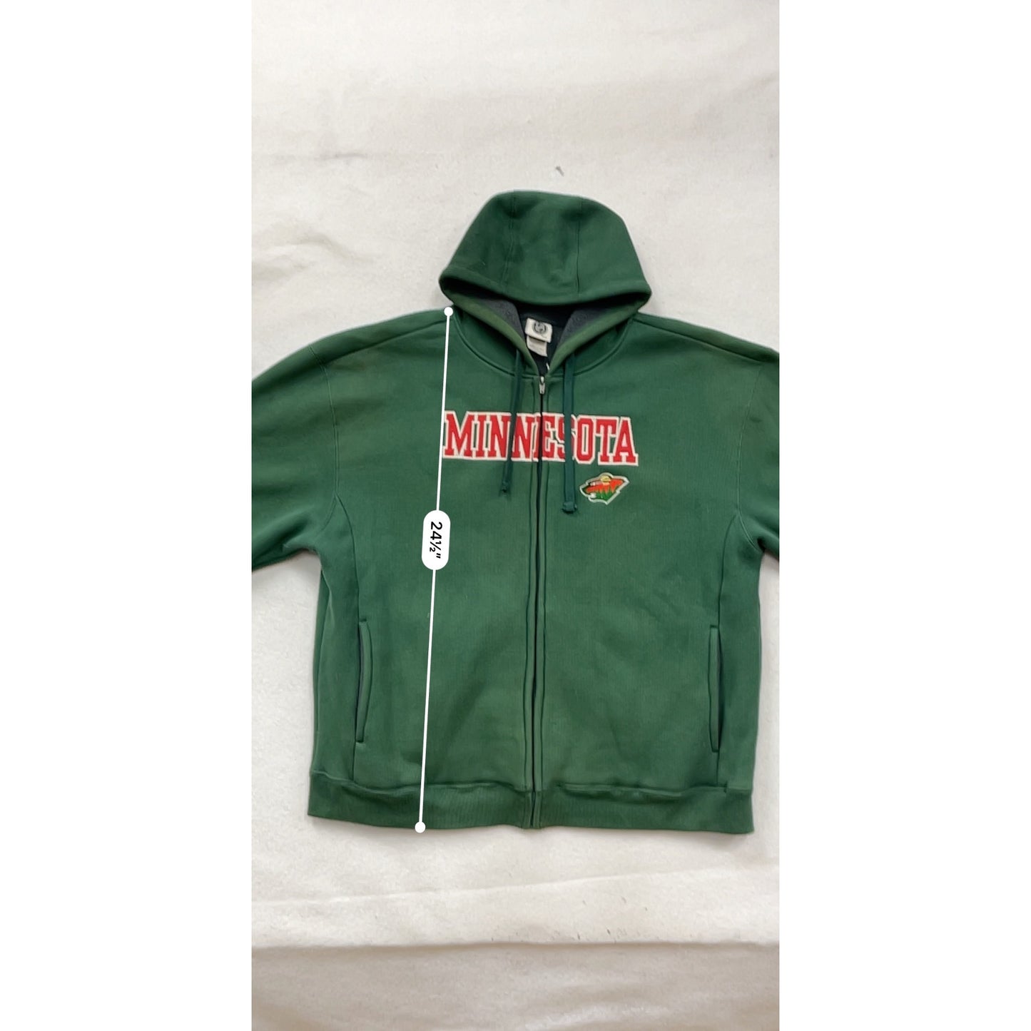 Minnesota Wild NHL Full-Zip Hoodie Green Mens 2X #8965