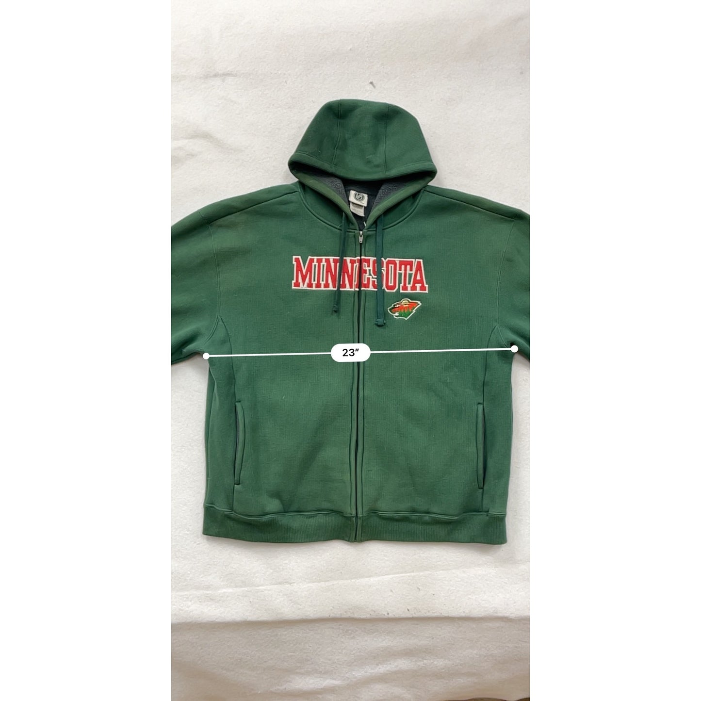 Minnesota Wild NHL Full-Zip Hoodie Green Mens 2X #8965