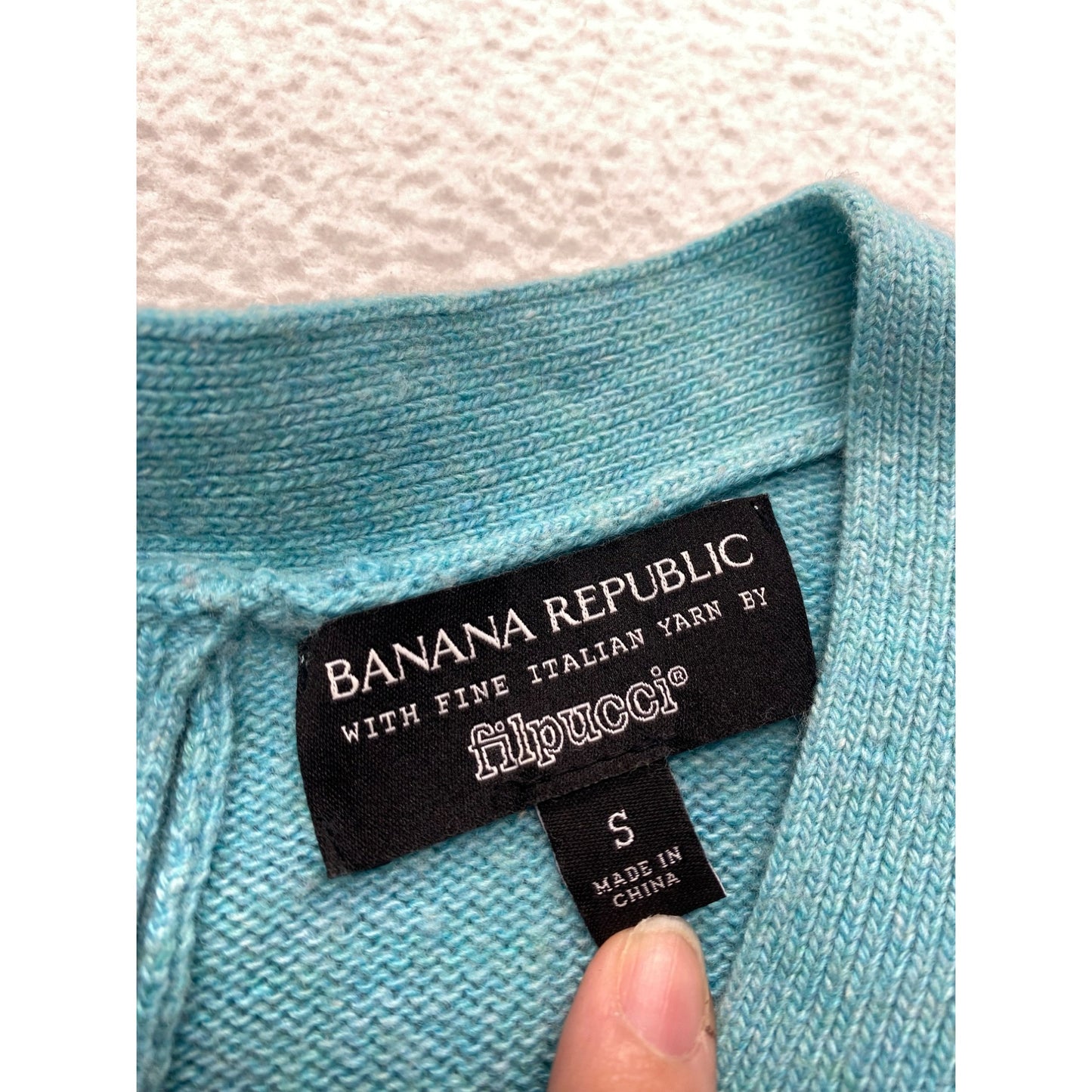 Banana Republic Turquoise V-Neck Sweater #5687