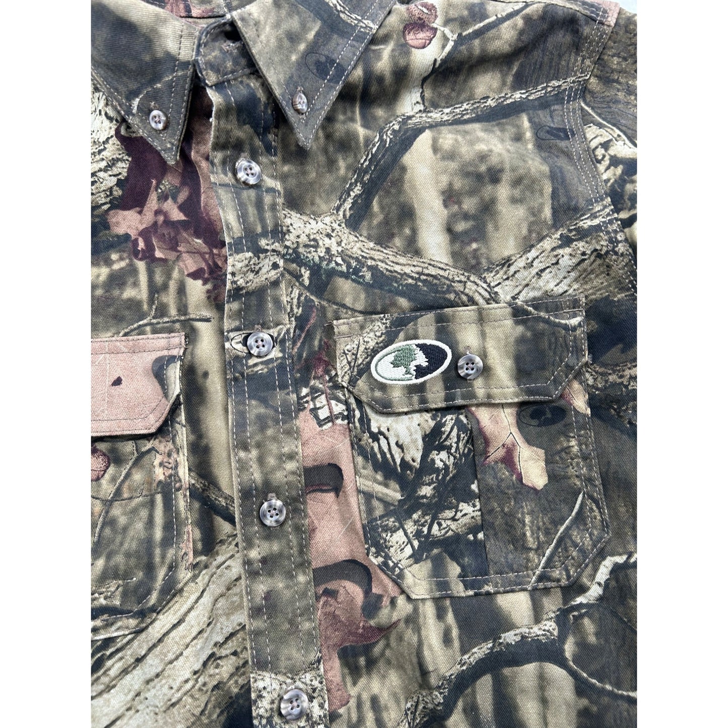 Russell Outdoors Mens Camouflage Button-Up Shirt Long Sleeve Cotton Blend Hunting & Outdoor Apparel #6485