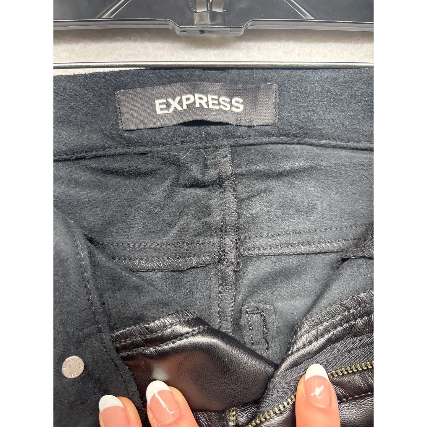 Express Womens Ankle Legging High Rise Pants Black 2S/2C Stretch #6415