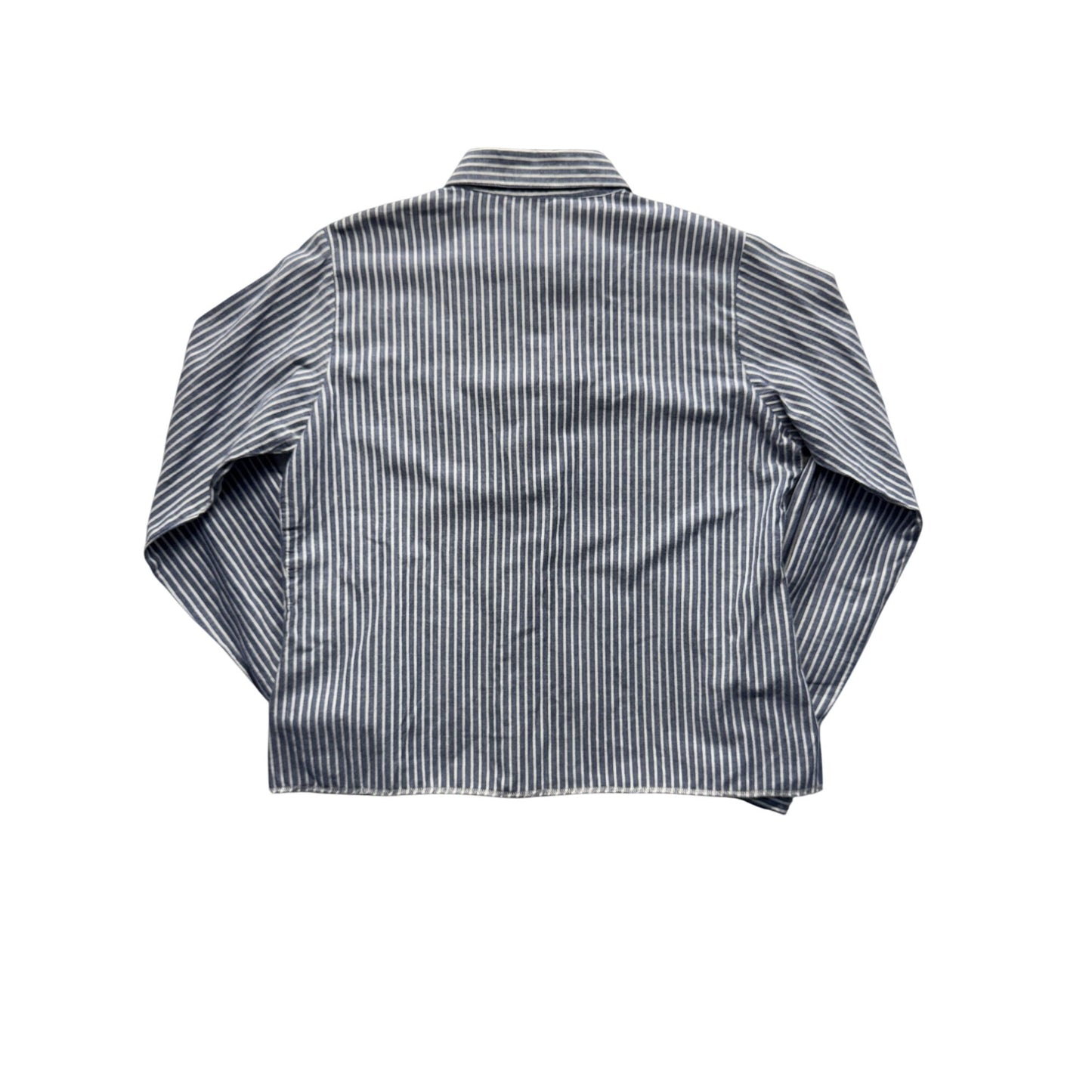Orvis Blue & White Striped Cotton Shirt S #223B
