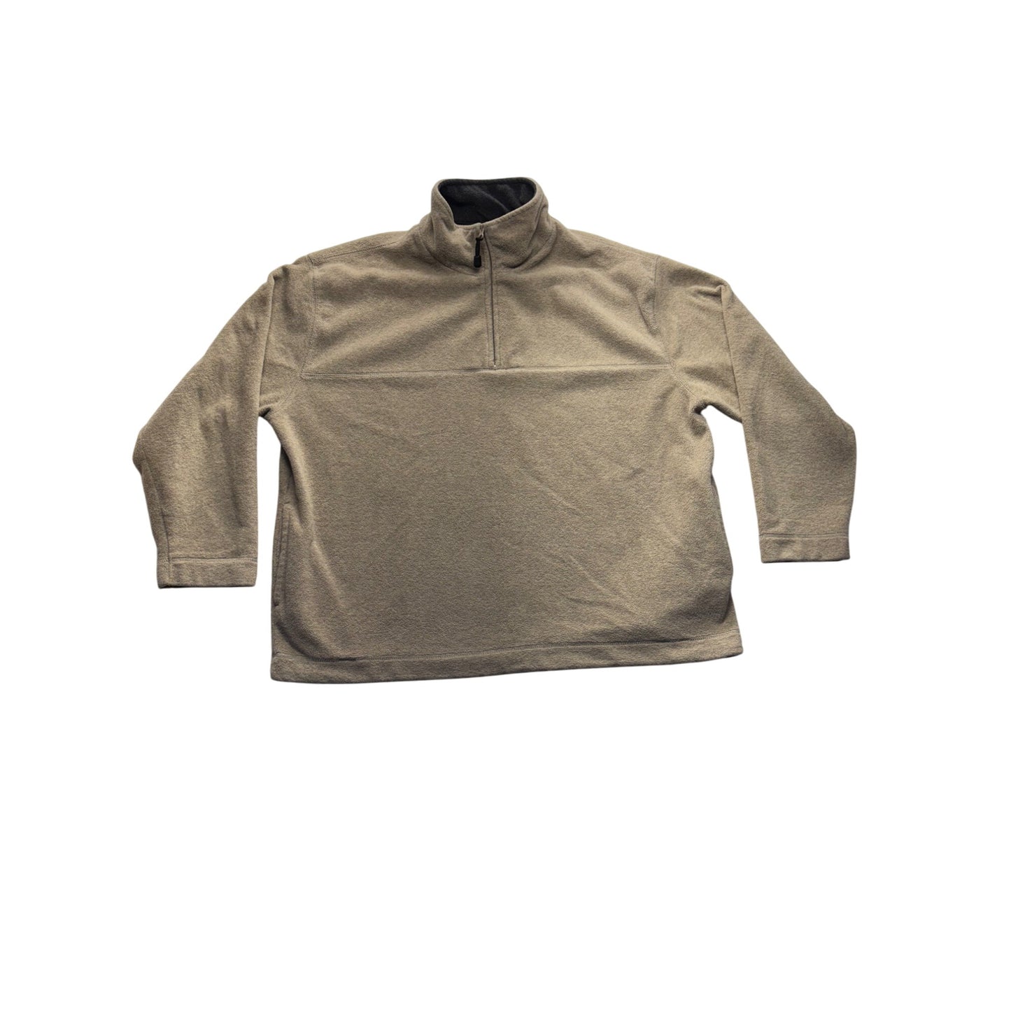 St Johns Bay Mens XL Tan Fleece Pullover #7624