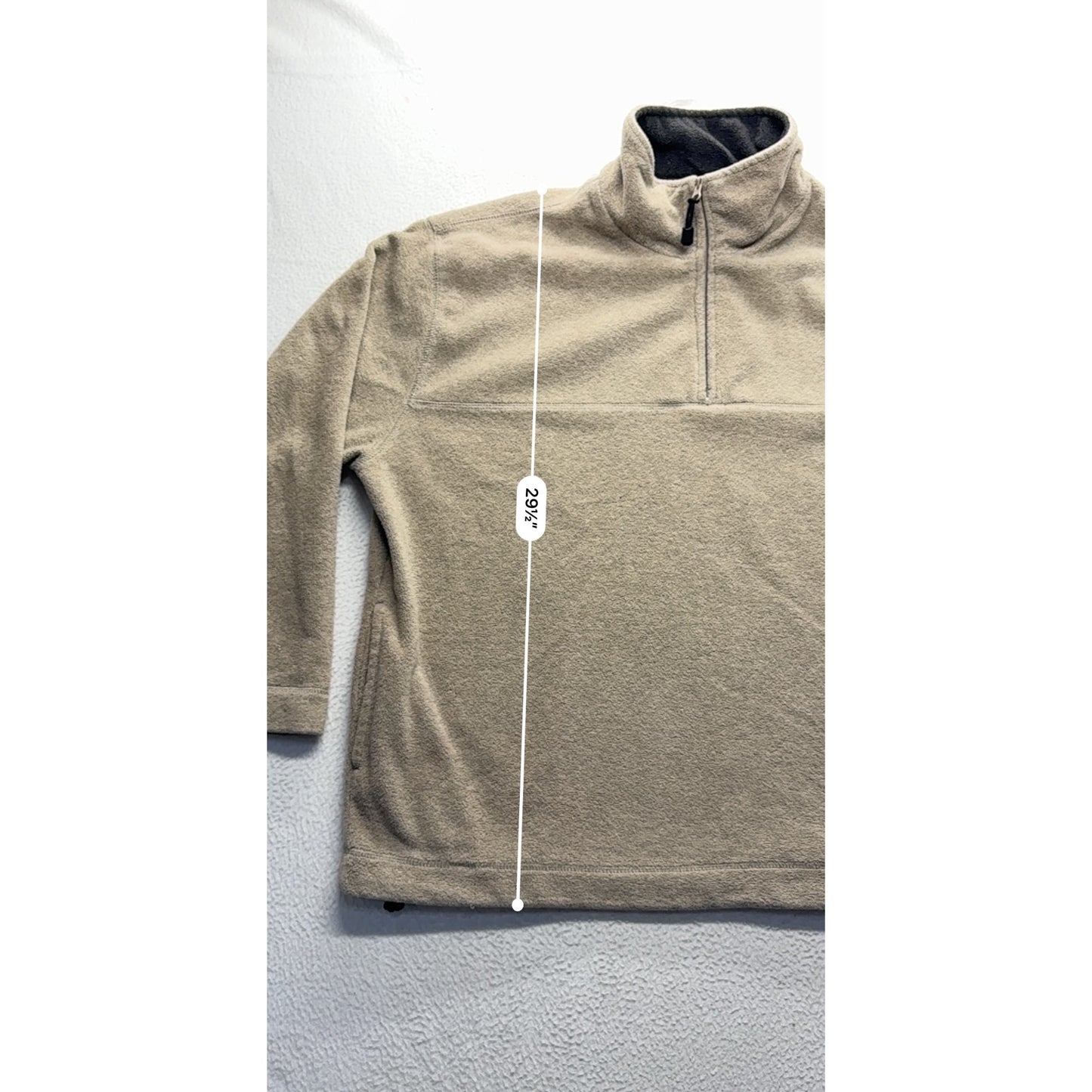 St Johns Bay Mens XL Tan Fleece Pullover #7624