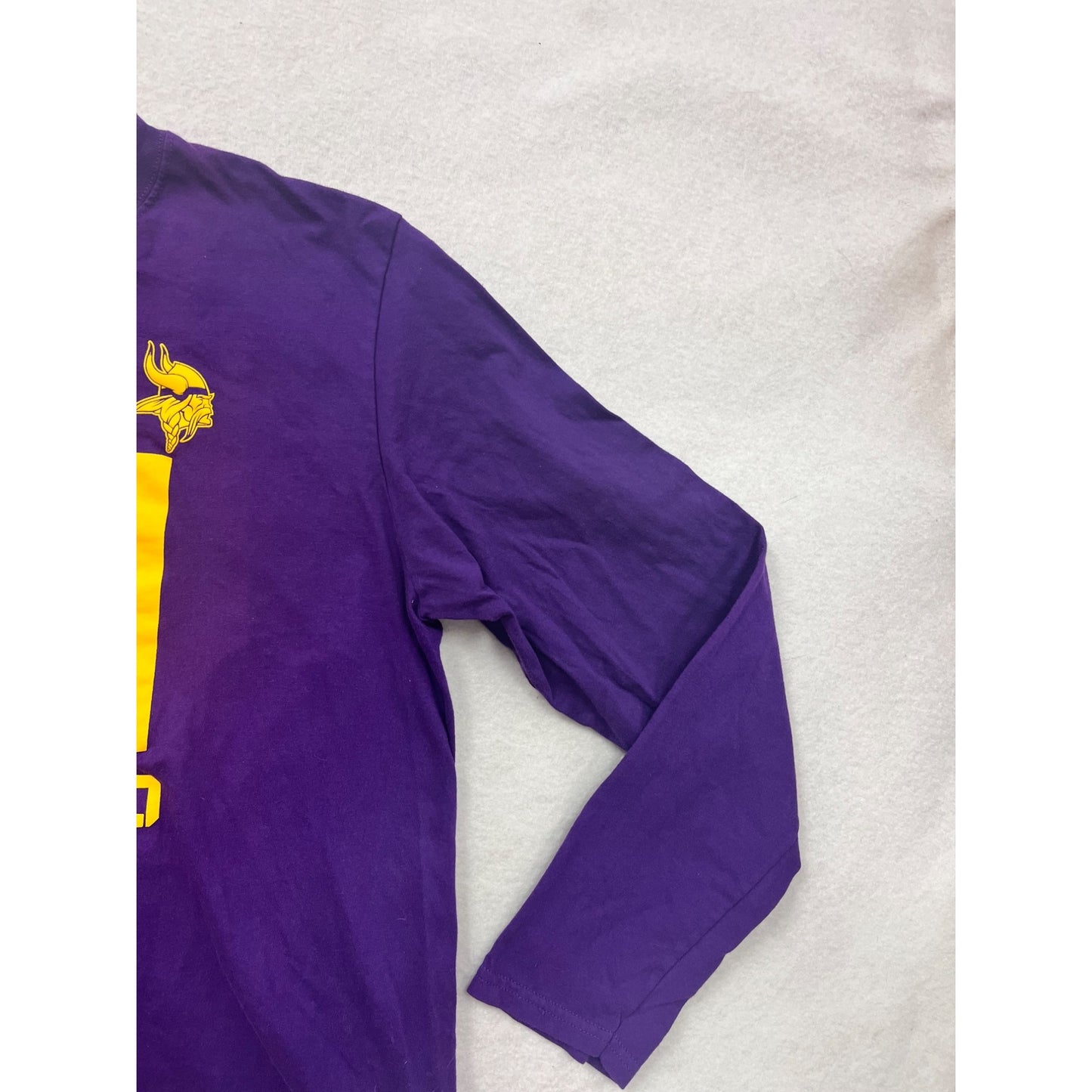 NFL Team Apparel Minnesota Vikings Purple Long Sleeve Mens T-Shirt Size L Cotton #6835