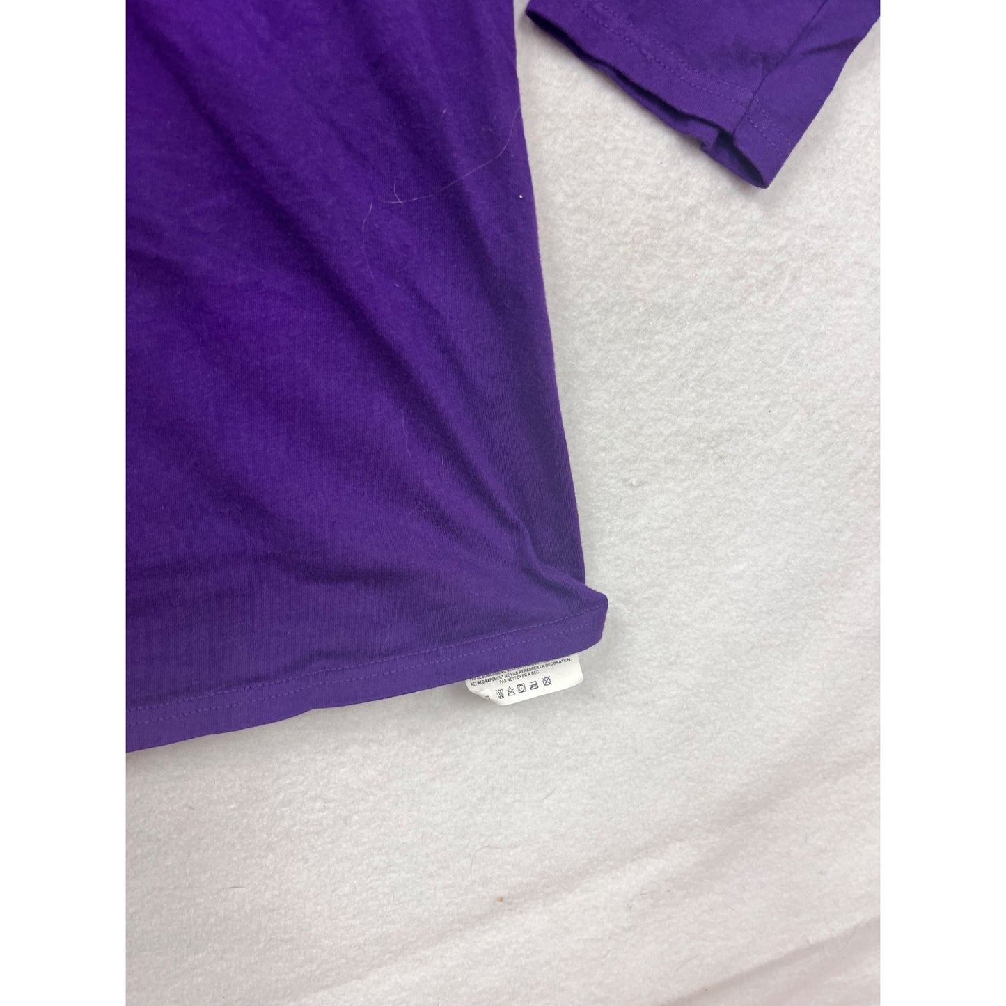 NFL Team Apparel Minnesota Vikings Purple Long Sleeve Mens T-Shirt Size L Cotton #6835