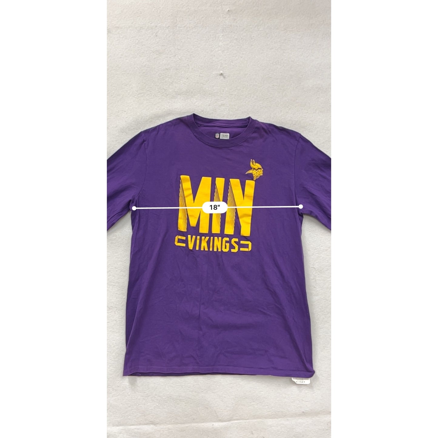 NFL Team Apparel Minnesota Vikings Purple Long Sleeve Mens T-Shirt Size L Cotton #6835