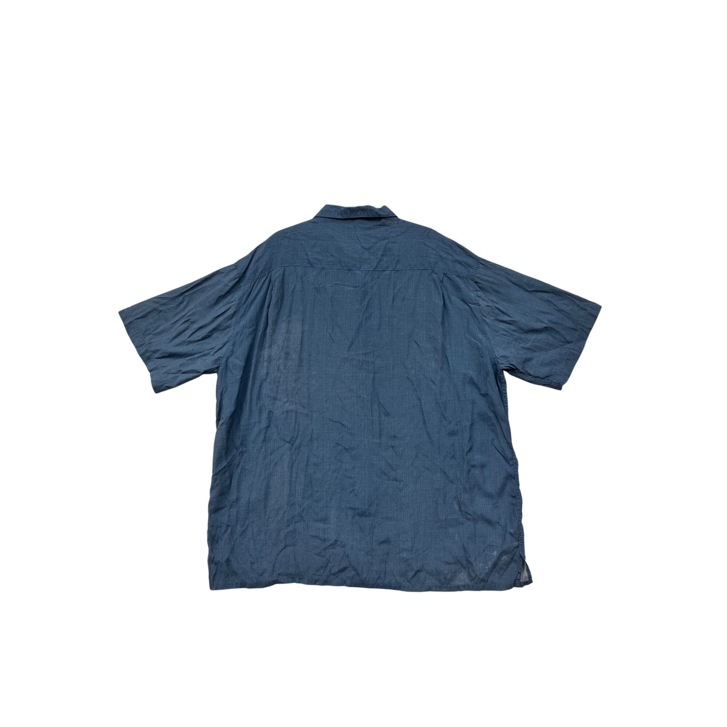 Pronto Uomo Mens XXL Classic Fit Blue Hawaiian Print Short Sleeve Button-Up Shirt #6901