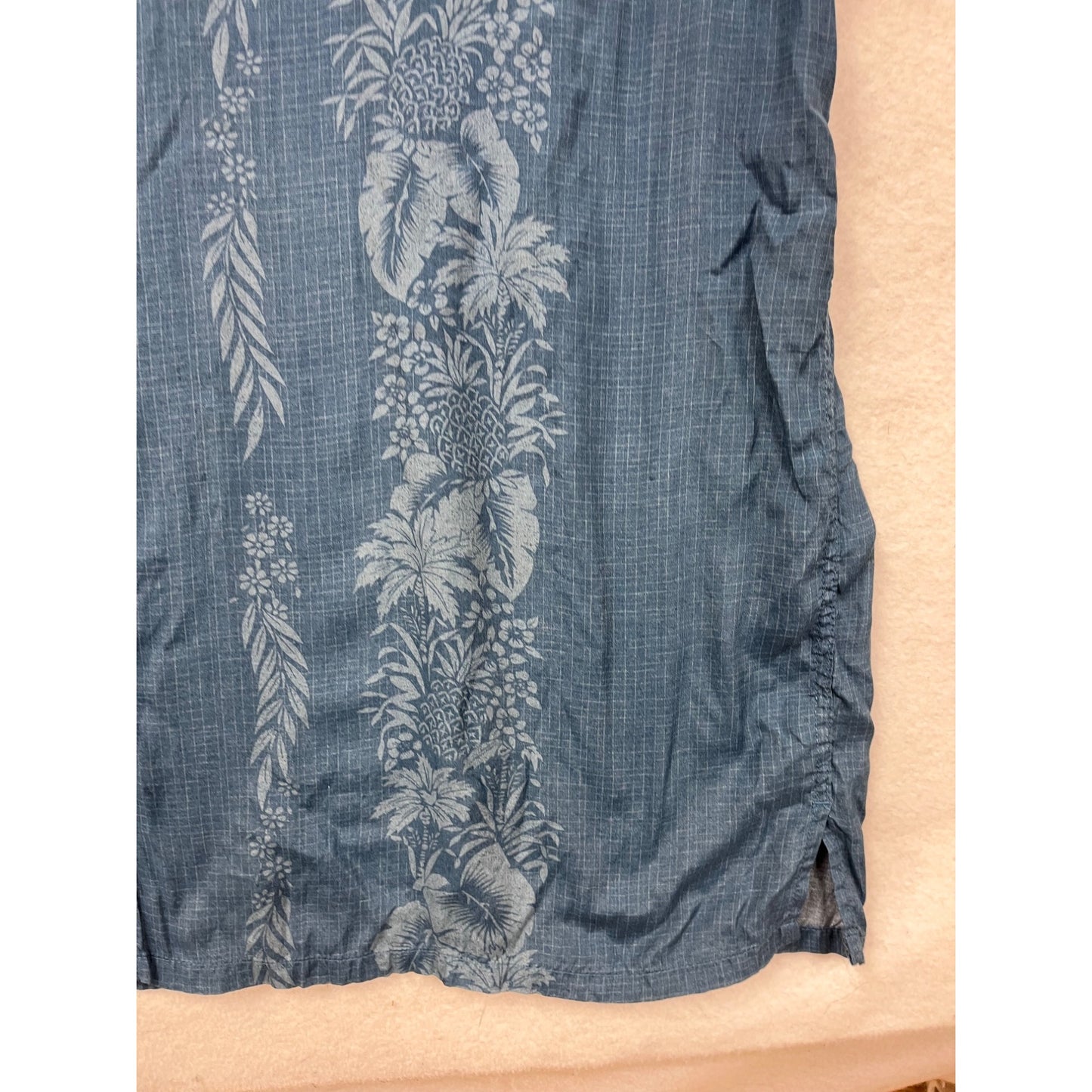 Pronto Uomo Mens XXL Classic Fit Blue Hawaiian Print Short Sleeve Button-Up Shirt #6901