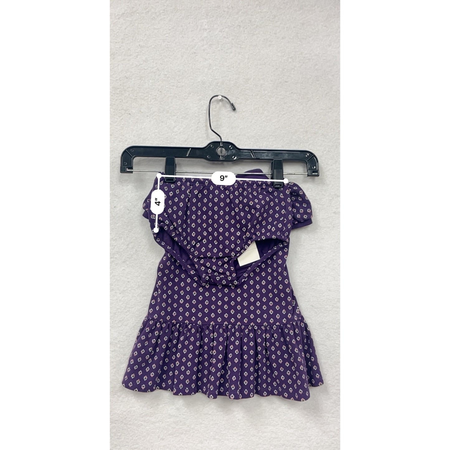 Ralph Lauren Baby Girl 9M Purple Printed Polo Dress Set #8004
