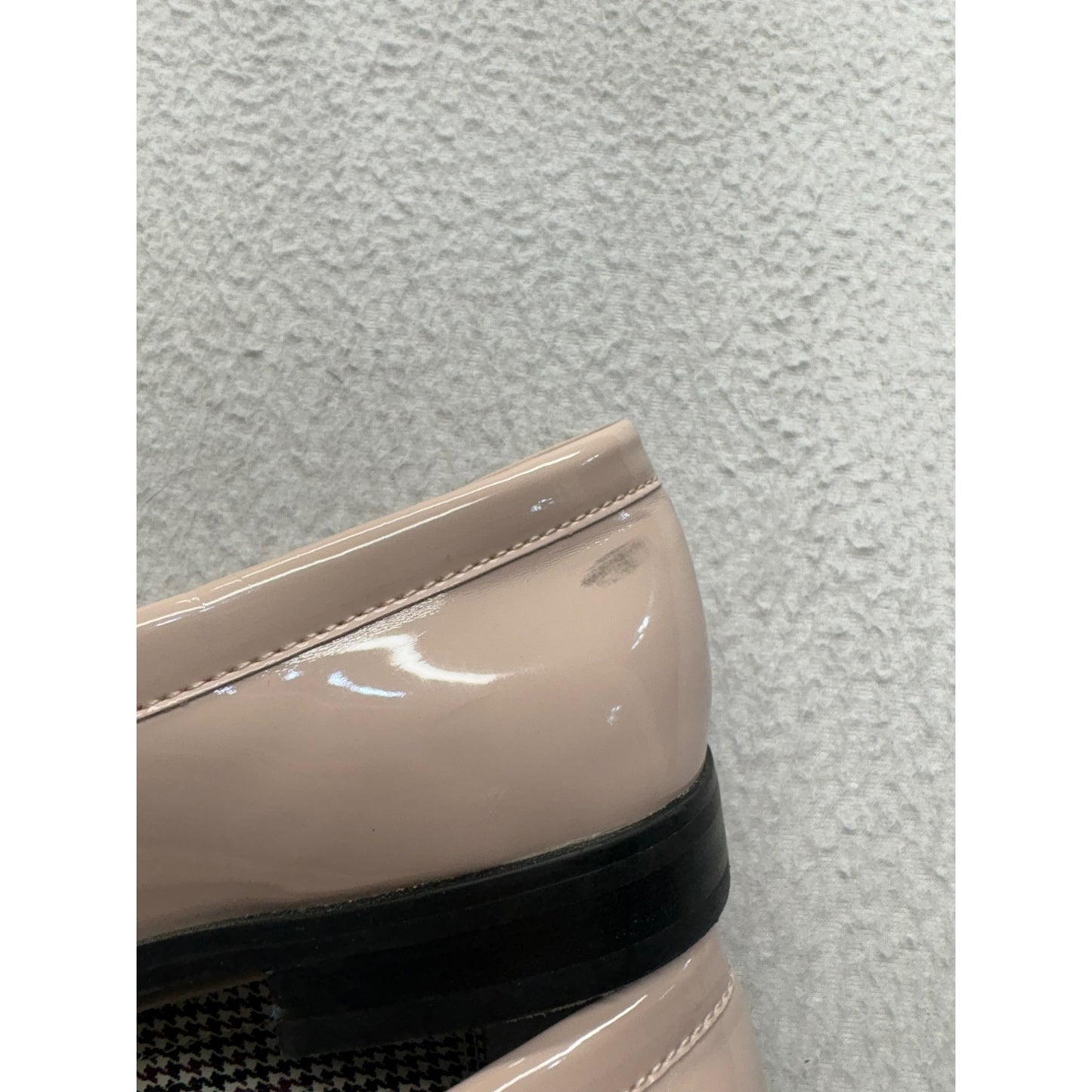 Blush Pink Patent Leather Loafers With Bow Detail By 1901 #7650