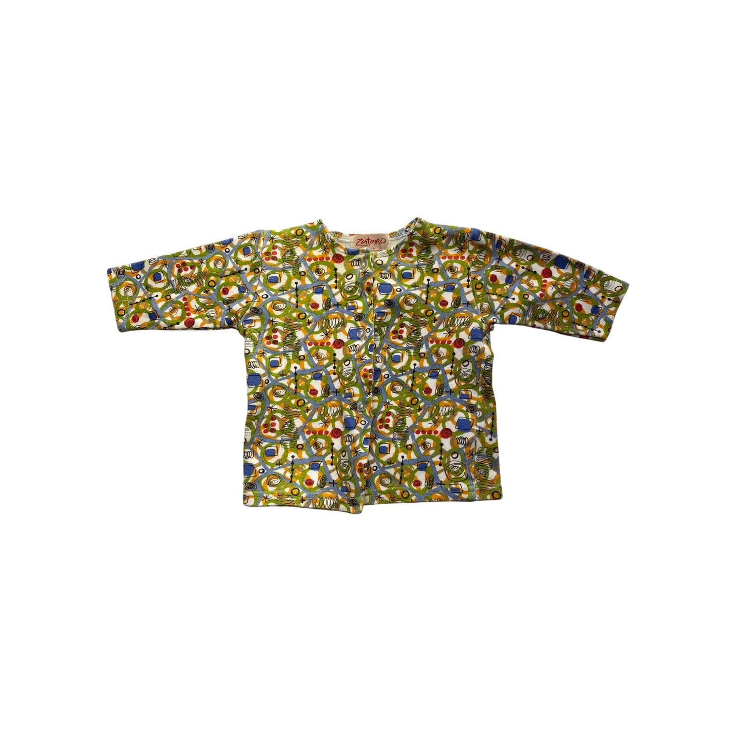 Zutano Baby Long Sleeve Printed Cardigan 0-3M #7165