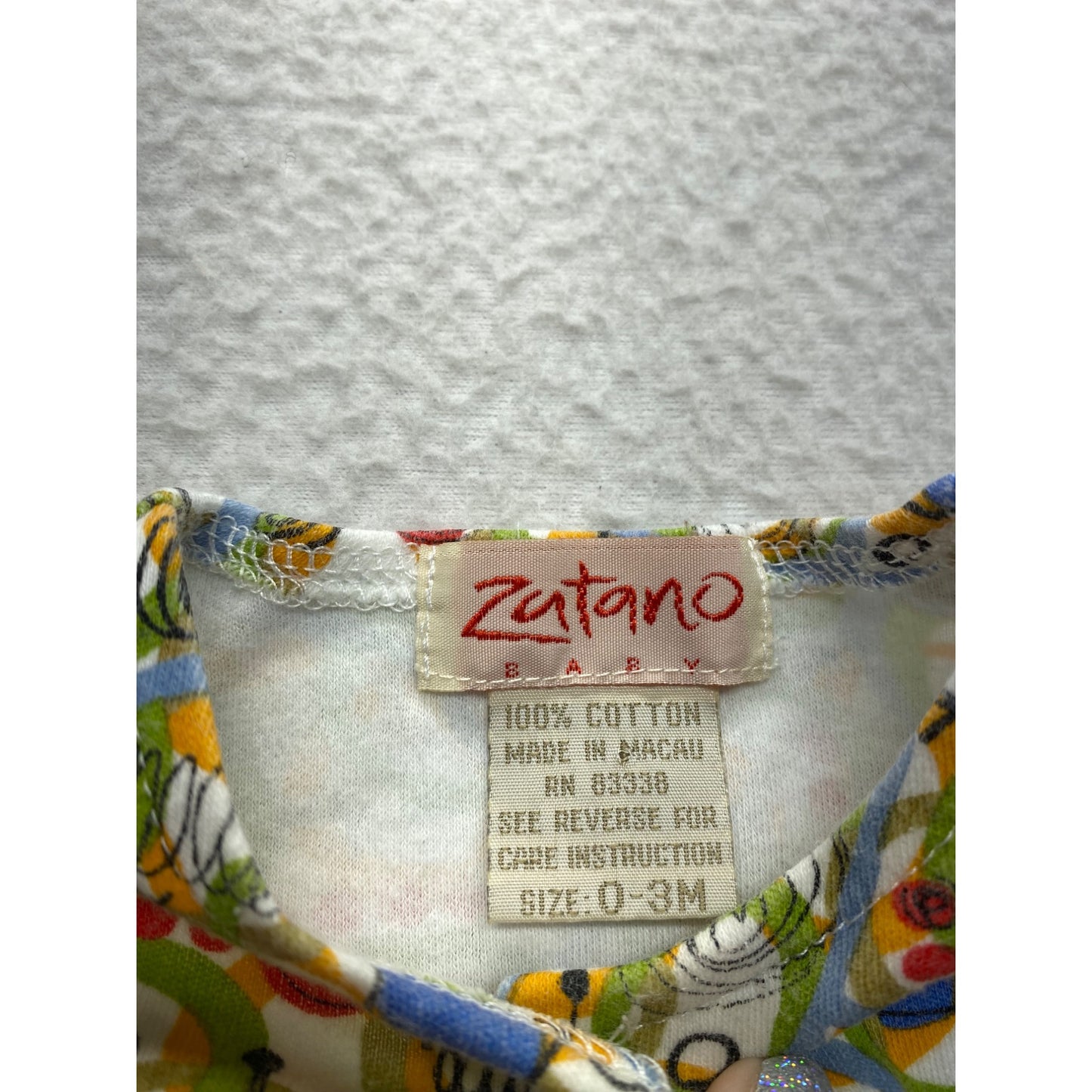 Zutano Baby Long Sleeve Printed Cardigan 0-3M #7165