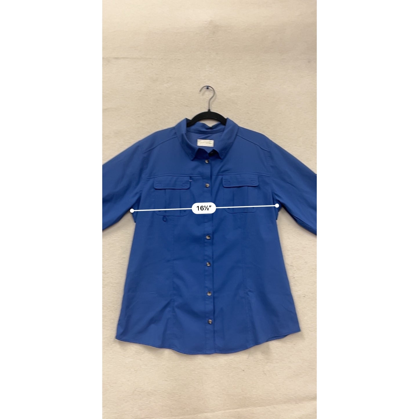 Gander Mountain Guide Series Blue Long Sleeve Shirt L #572A