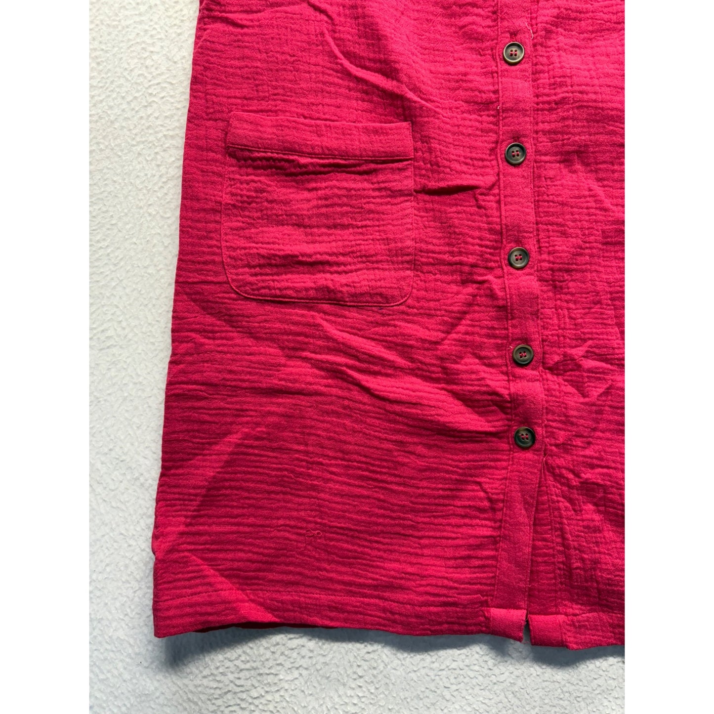 Avon Studio 1886 Button-Front Textured Pink Dress #7655