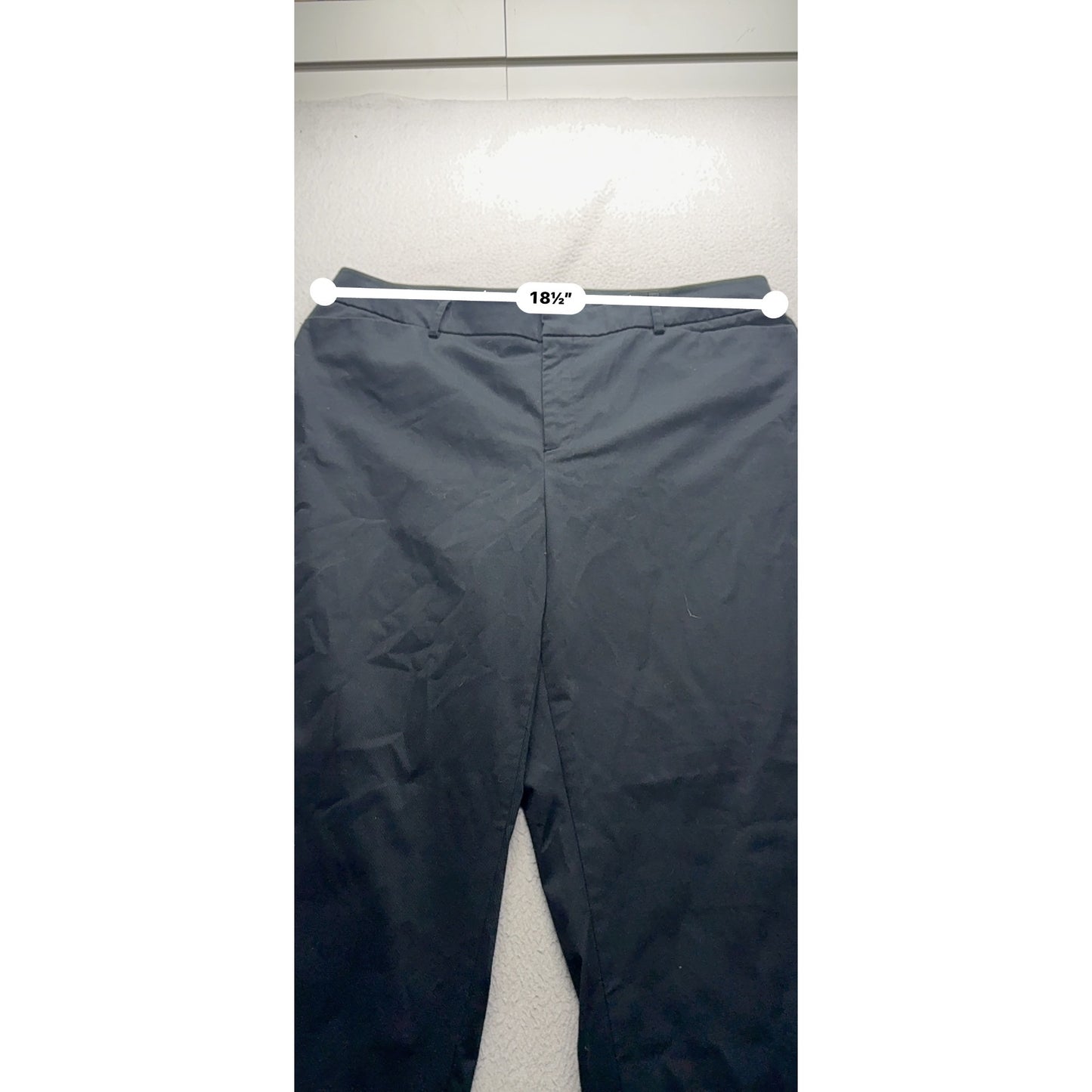 Dockers Metro Pants 18W Short Black Cotton Blend Straight Fit 460B