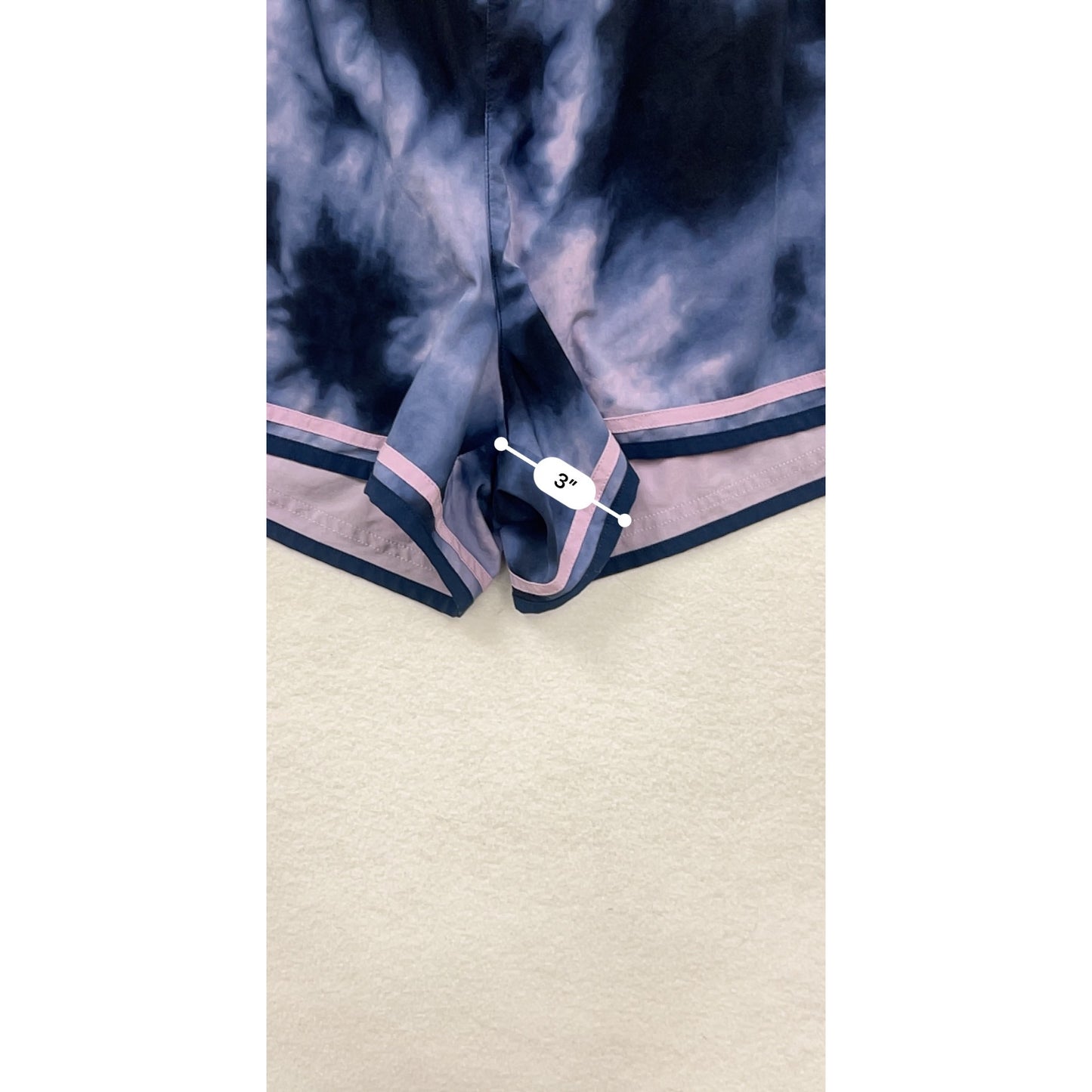 Champion Womens XL Tie-Dye Athletic Shorts With Pink Trim #6617