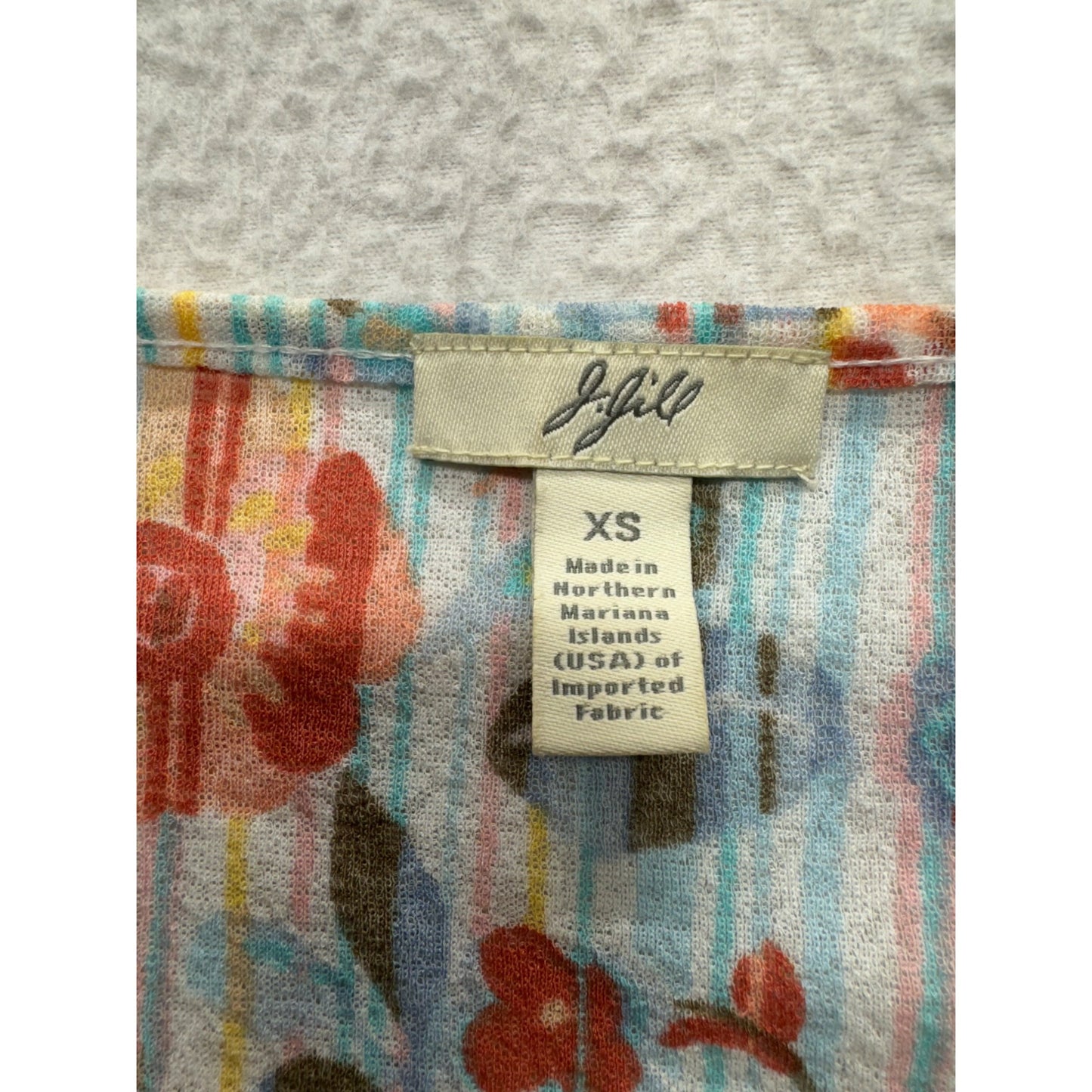 J. Jill XS Floral Button Cardigan Made In Northern Mariana Islands #9087