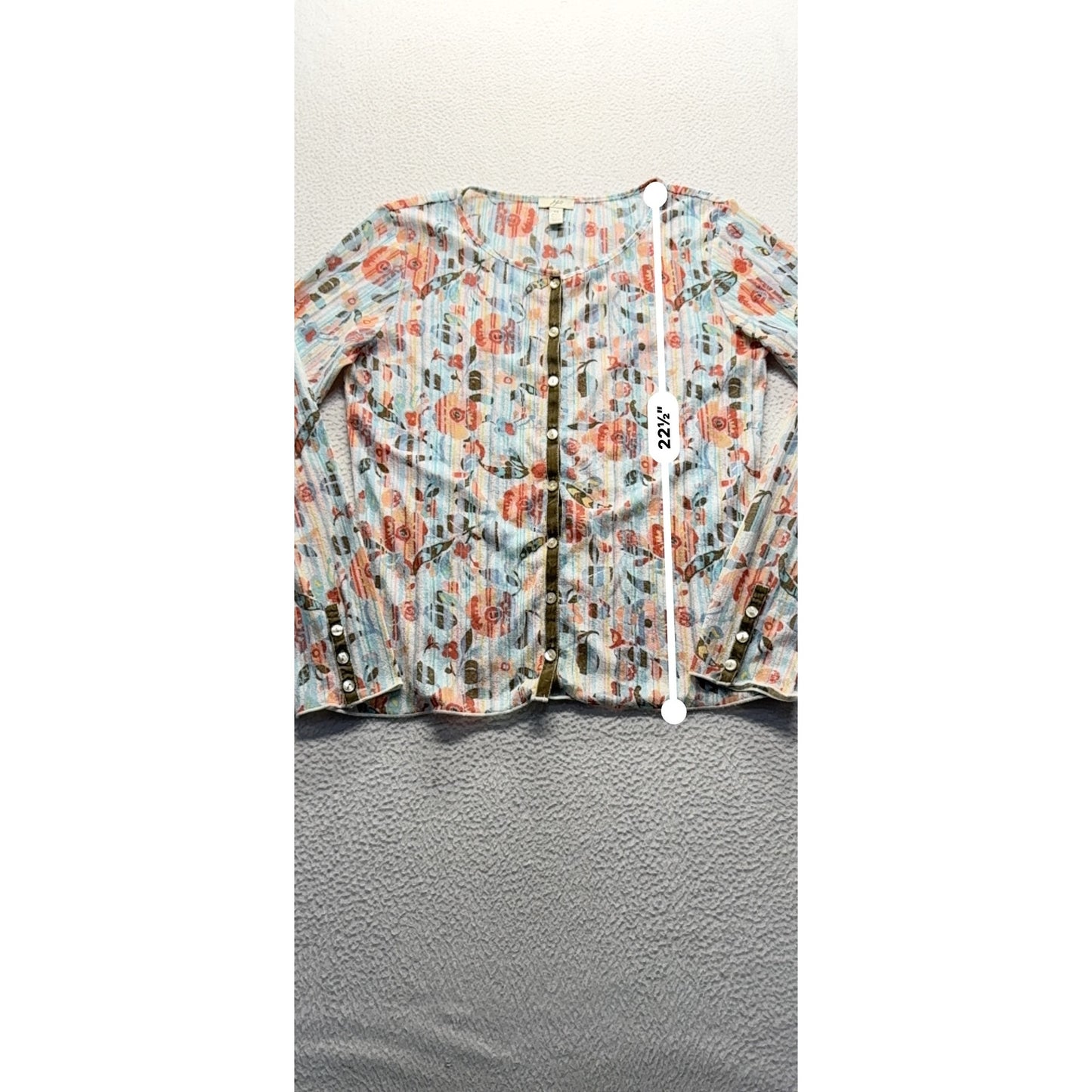 J. Jill XS Floral Button Cardigan Made In Northern Mariana Islands #9087