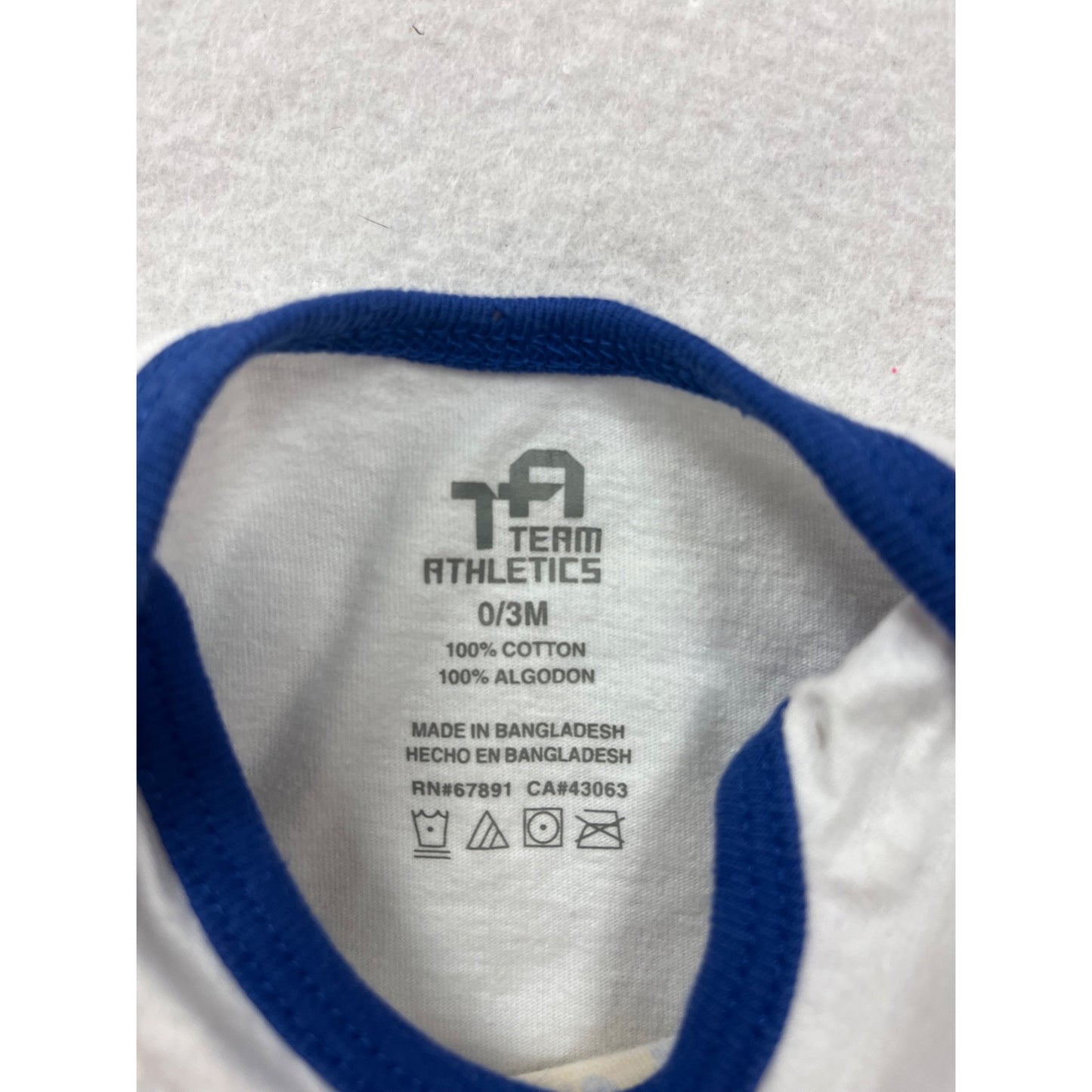 South Dakota State Jackrabbits Baby Bodysuit 0/3M White & Blue #6457