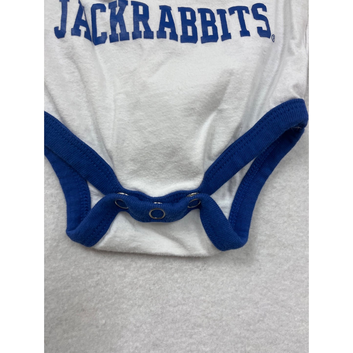 South Dakota State Jackrabbits Baby Bodysuit 0/3M White & Blue #6457