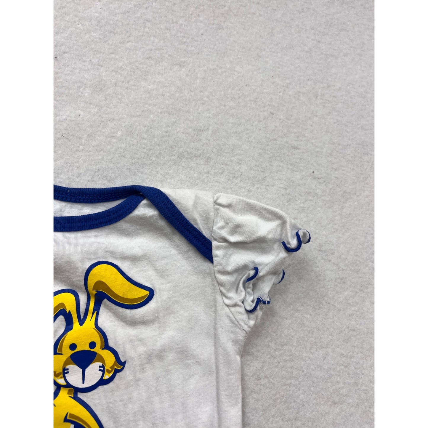South Dakota State Jackrabbits Baby Bodysuit 0/3M White & Blue #6457