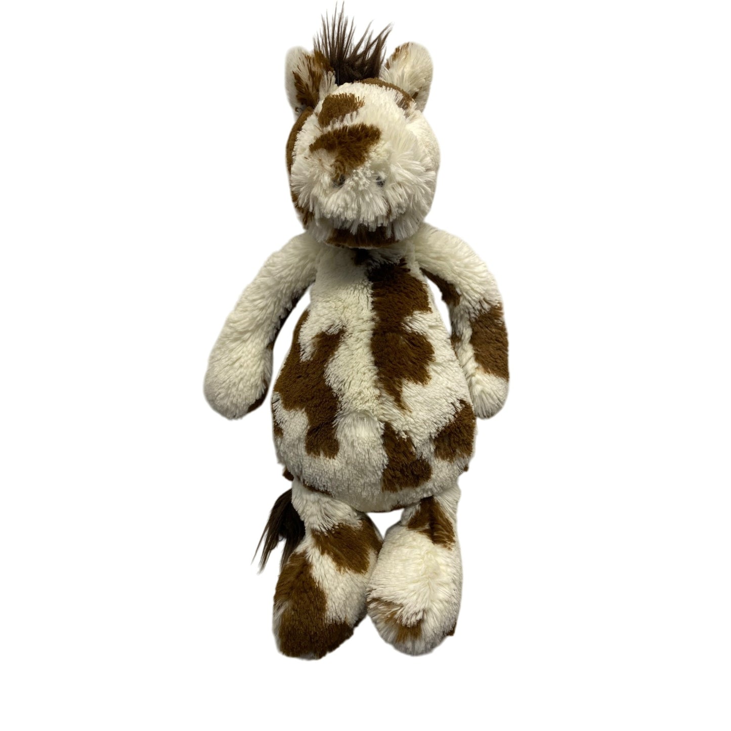 Jellycat Brown & White Spotted Horse/Cow Plush Toy With Mane & Tail #7252