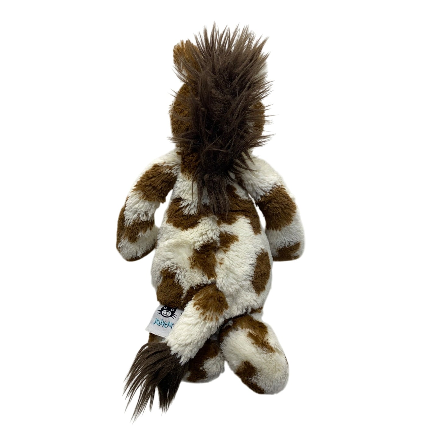Jellycat Brown & White Spotted Horse/Cow Plush Toy With Mane & Tail #7252