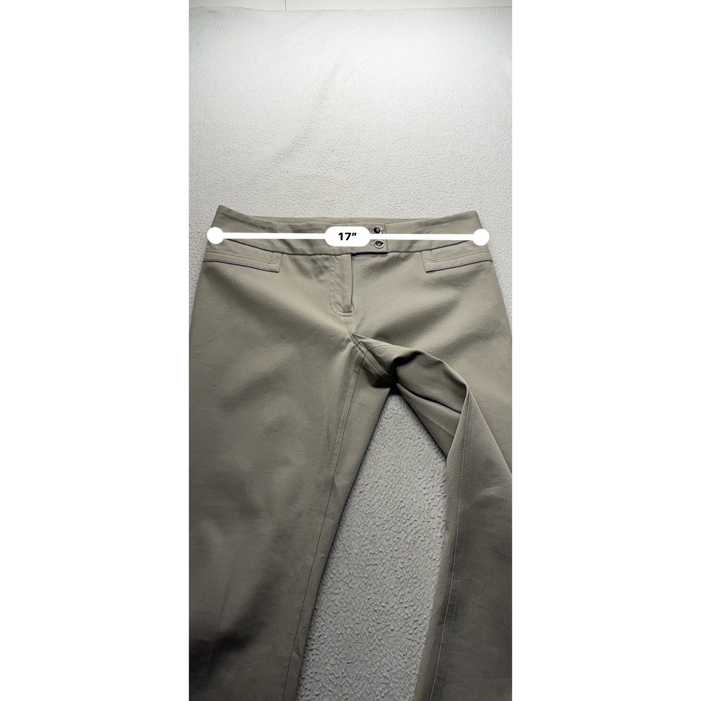 Alfani Beige Cropped Pants Size 8 Cotton Blend Machine Washable #236B