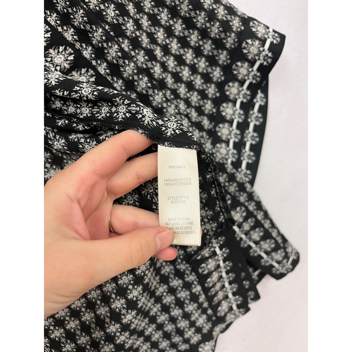 Max Studio Black & White Kimono Jacket Size L #894A