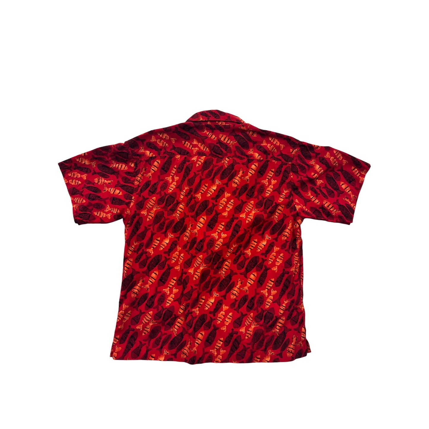 Boys Red Gap Lobster Print Short Sleeve Button-Up Shirt Size 10 #6662
