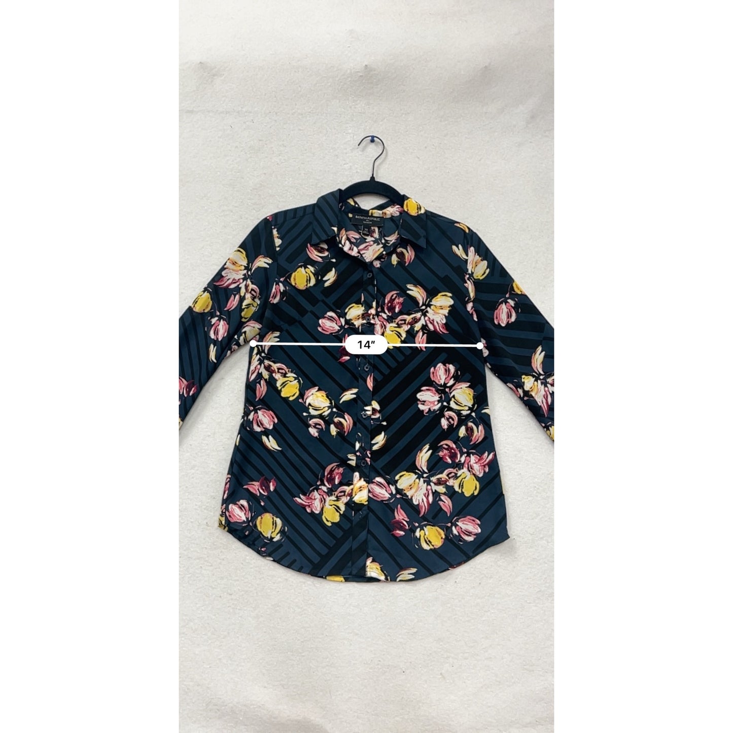 Banana Republic Floral & Striped Blouse XS #666A