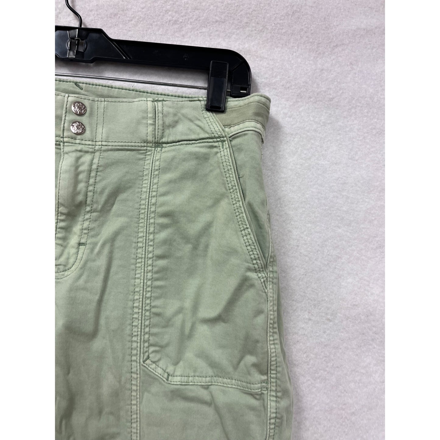 Womens WHBM Light Green Mid-Rise Utility Pants Size 8 #6737
