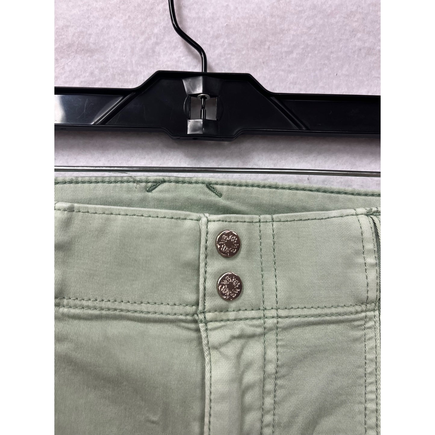 Womens WHBM Light Green Mid-Rise Utility Pants Size 8 #6737