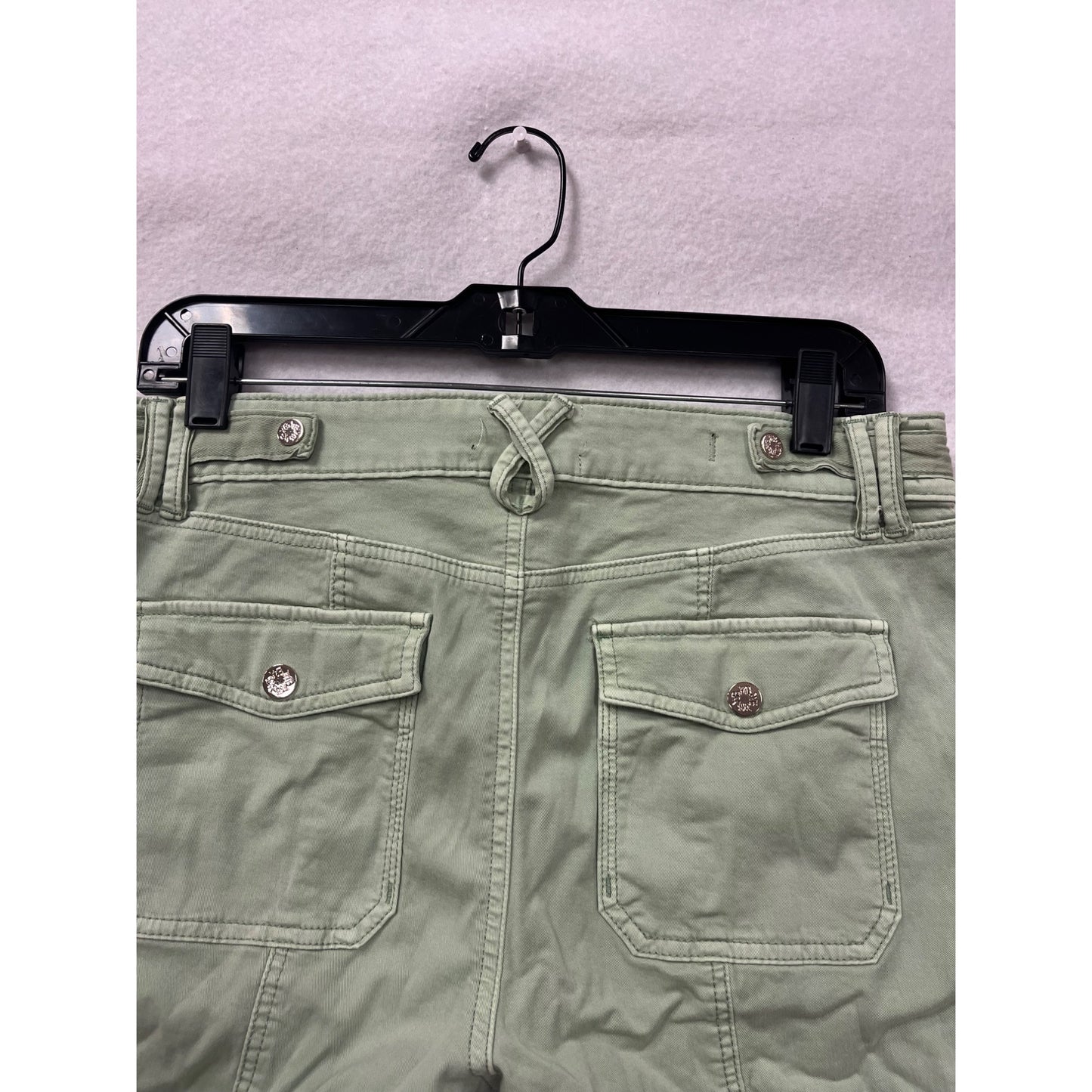 Womens WHBM Light Green Mid-Rise Utility Pants Size 8 #6737