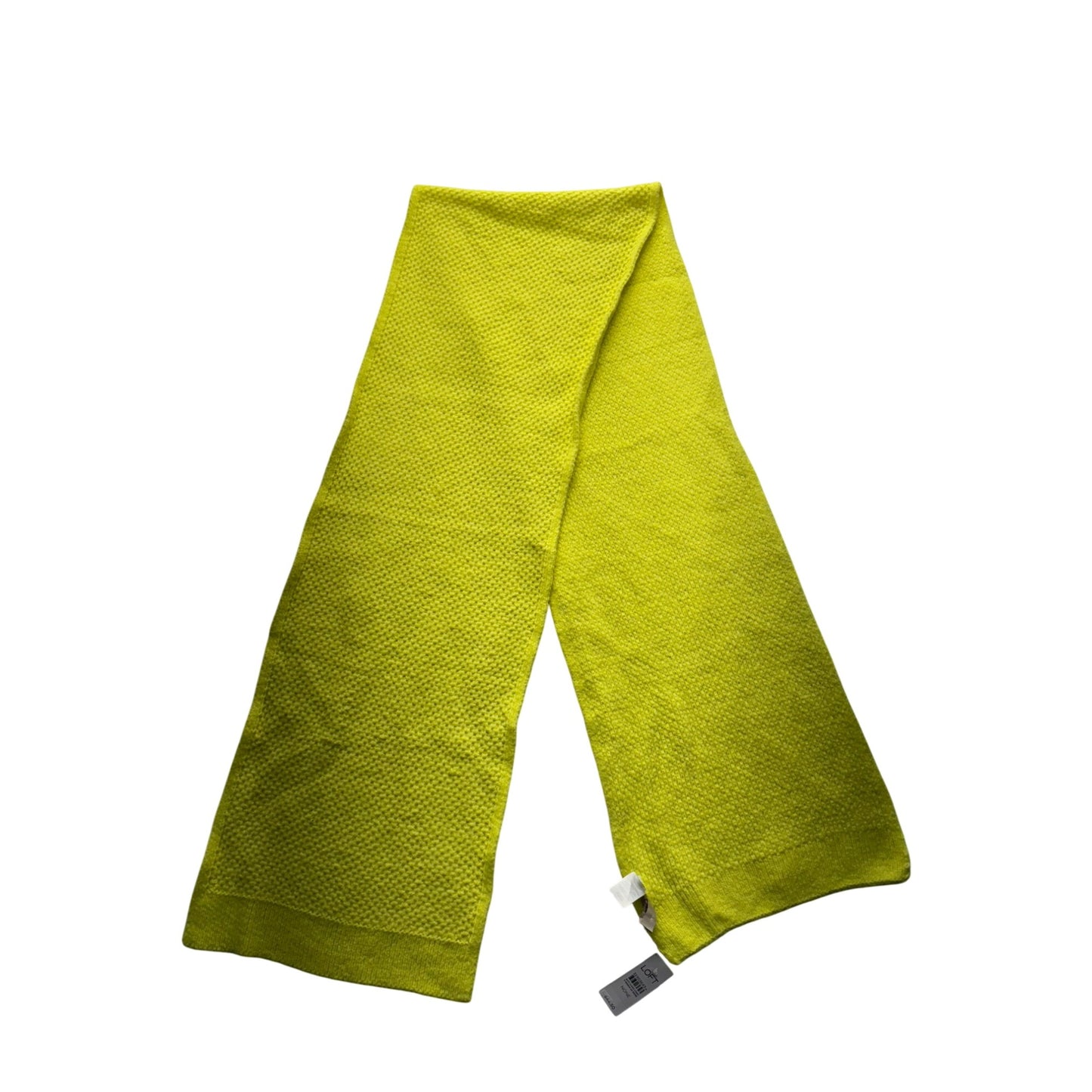 Loft Womens Bright Yellow Textured Knit Scarf#5978