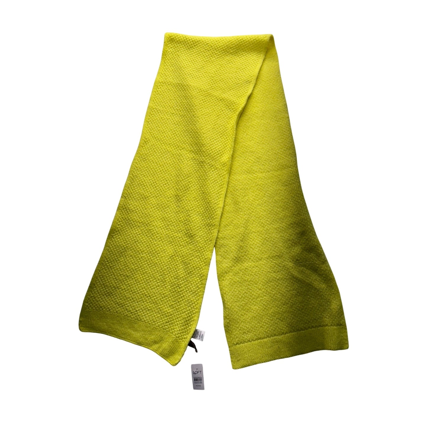 Loft Womens Bright Yellow Textured Knit Scarf#5978