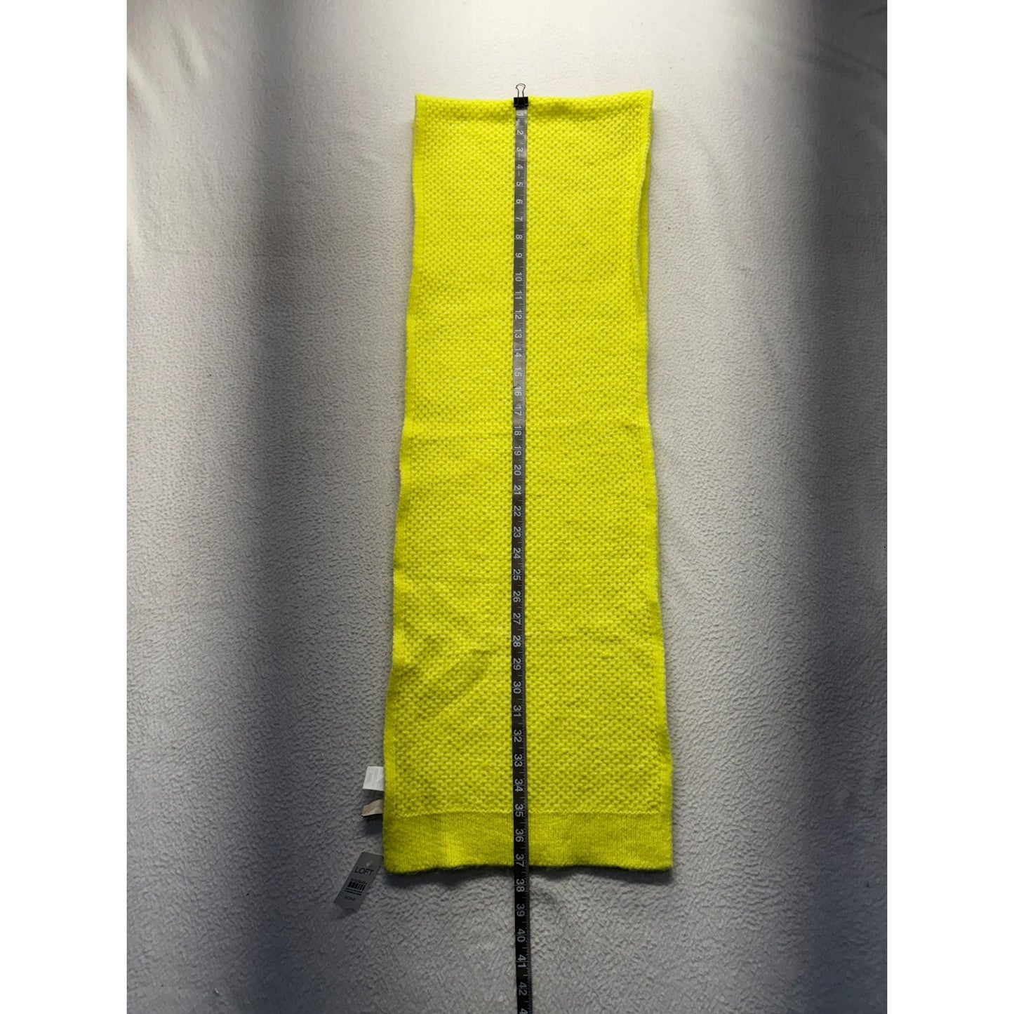Loft Womens Bright Yellow Textured Knit Scarf#5978