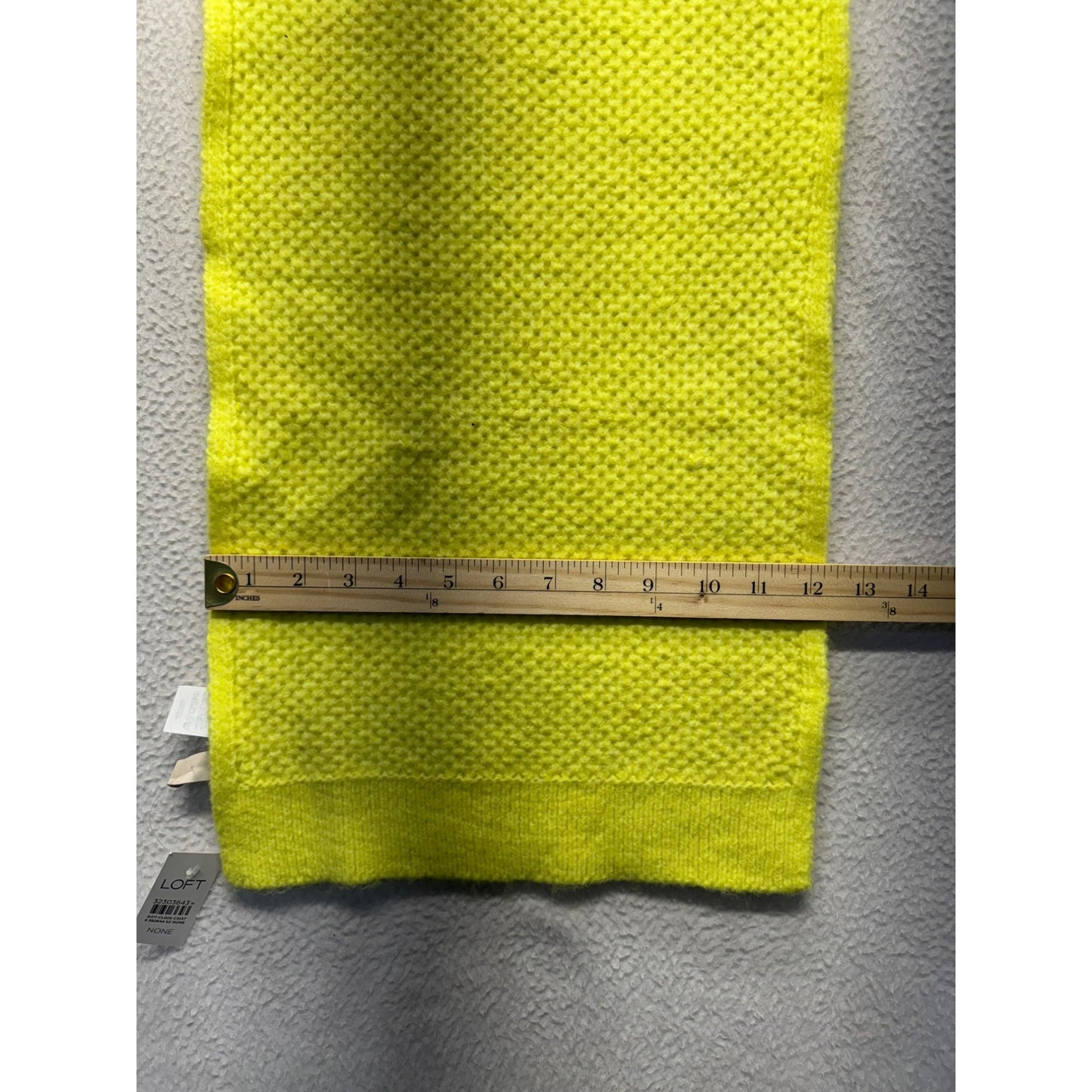 Loft Womens Bright Yellow Textured Knit Scarf#5978
