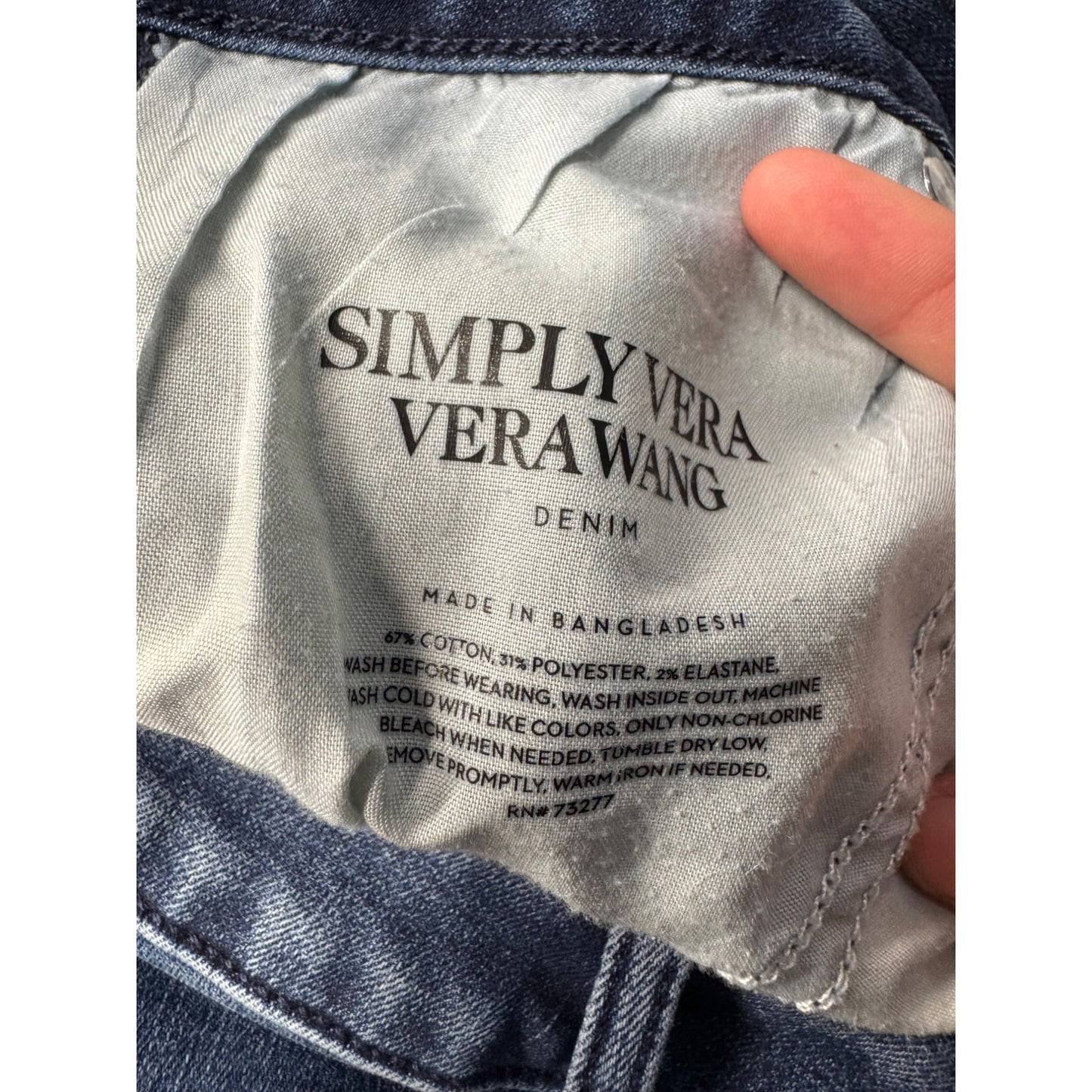 Simply Vera Vera Wang Skinny Ankle Jeans Size 6 Blue Denim #7930