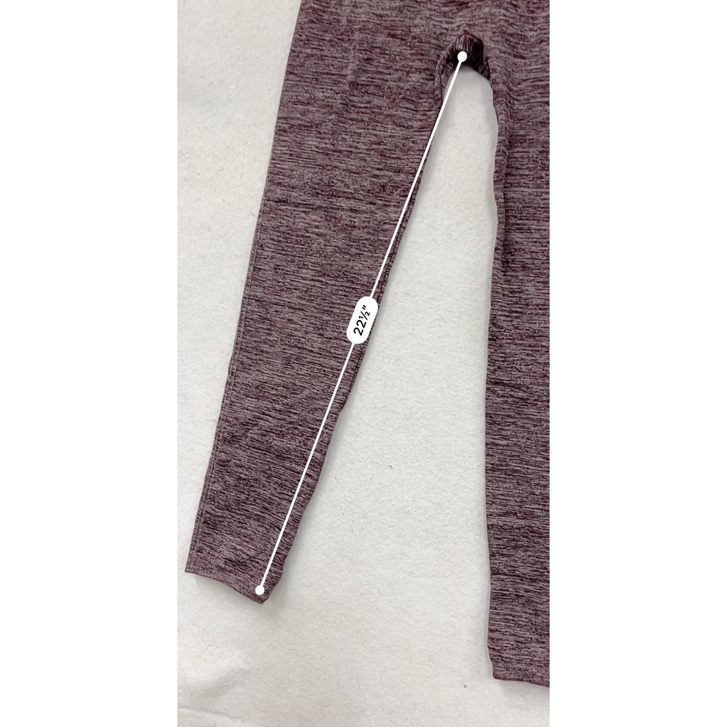 Womens L/XL Marled Purple High-Waist Leggings By One5One #8473