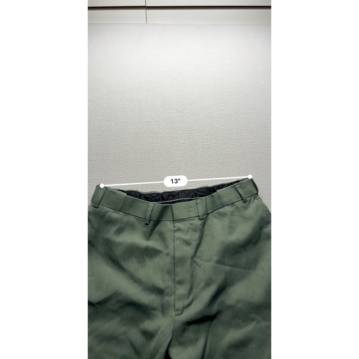 Botany 500 Mens Green Polyester Flat-Front Pants #7506