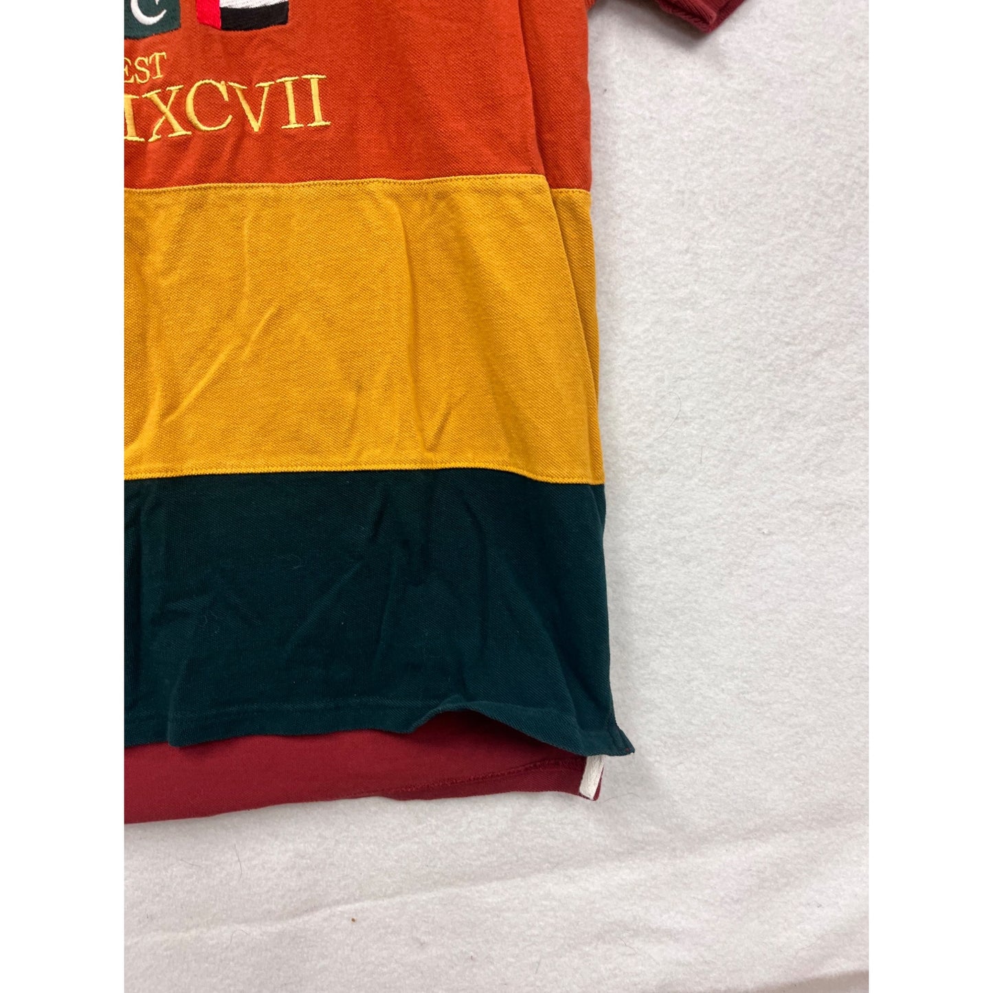 Cougar Mens XL Rugby Polo Shirt With Embroidered Flags #6899